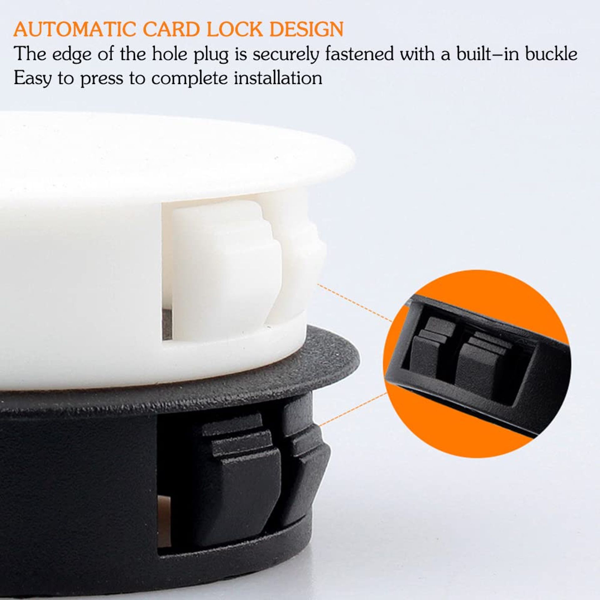 Plastic Hole Plugs 200 Pcs Nylon Locking Insert End Caps For Furniture, C