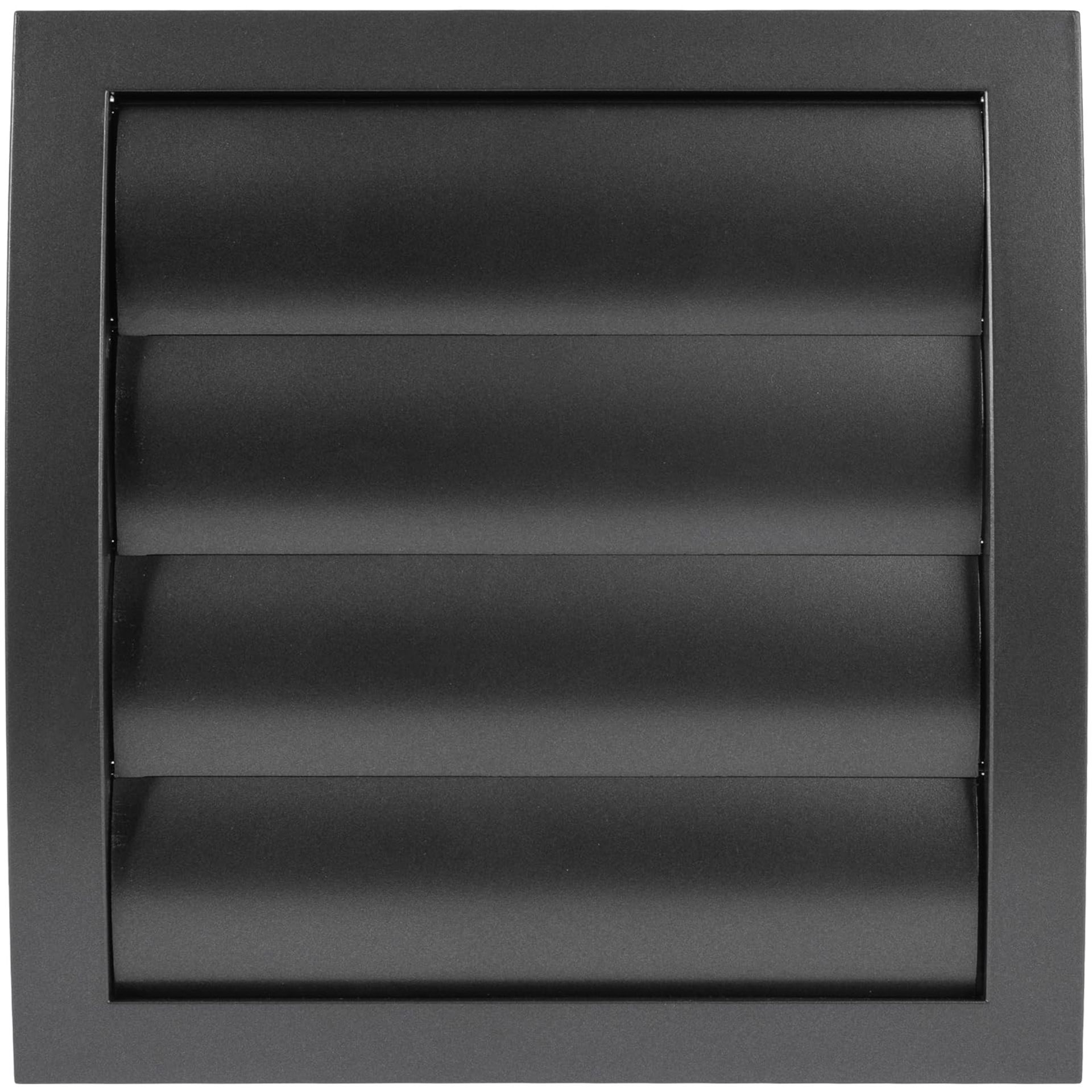 Vent Systems Ø150 mm / 6" Inch - Gray Air Vent Plastic Cover - Louvered Outdoor Opening Flap Vent Built - in Pest Guard Screen HVAC for Home Improvement