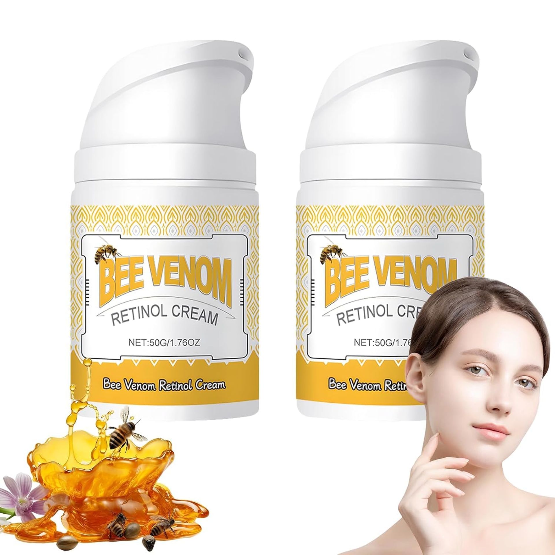 Bee Venom Retinol Skin Salve Ointment, 2025 New Skin Cream for All Skin Types, 50g