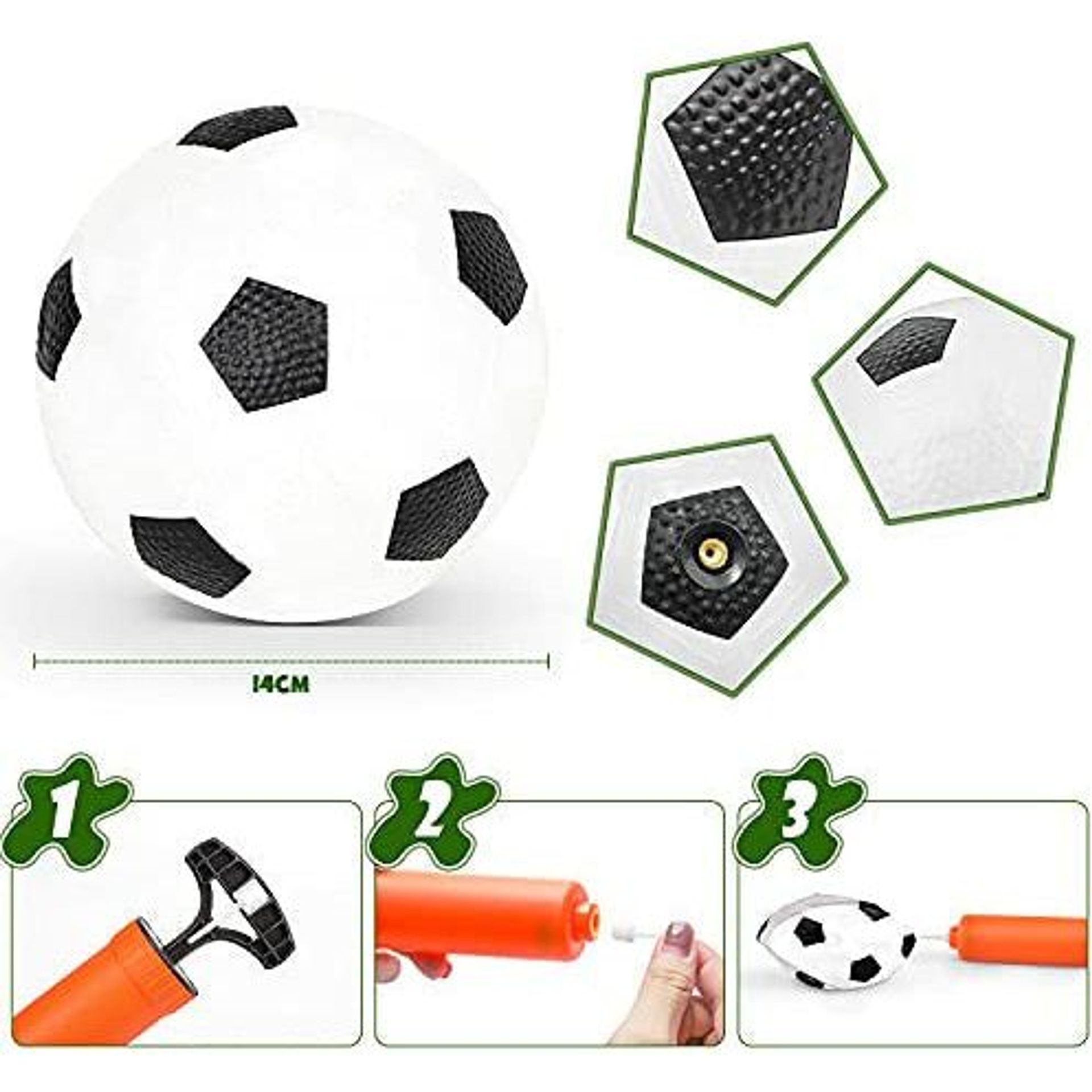 thumbnail image 2 of Crystals 2-Piece Kids Soccer Football Goal Set With Net, Ball & Pump - Outdoor/Indoor 2 of 6