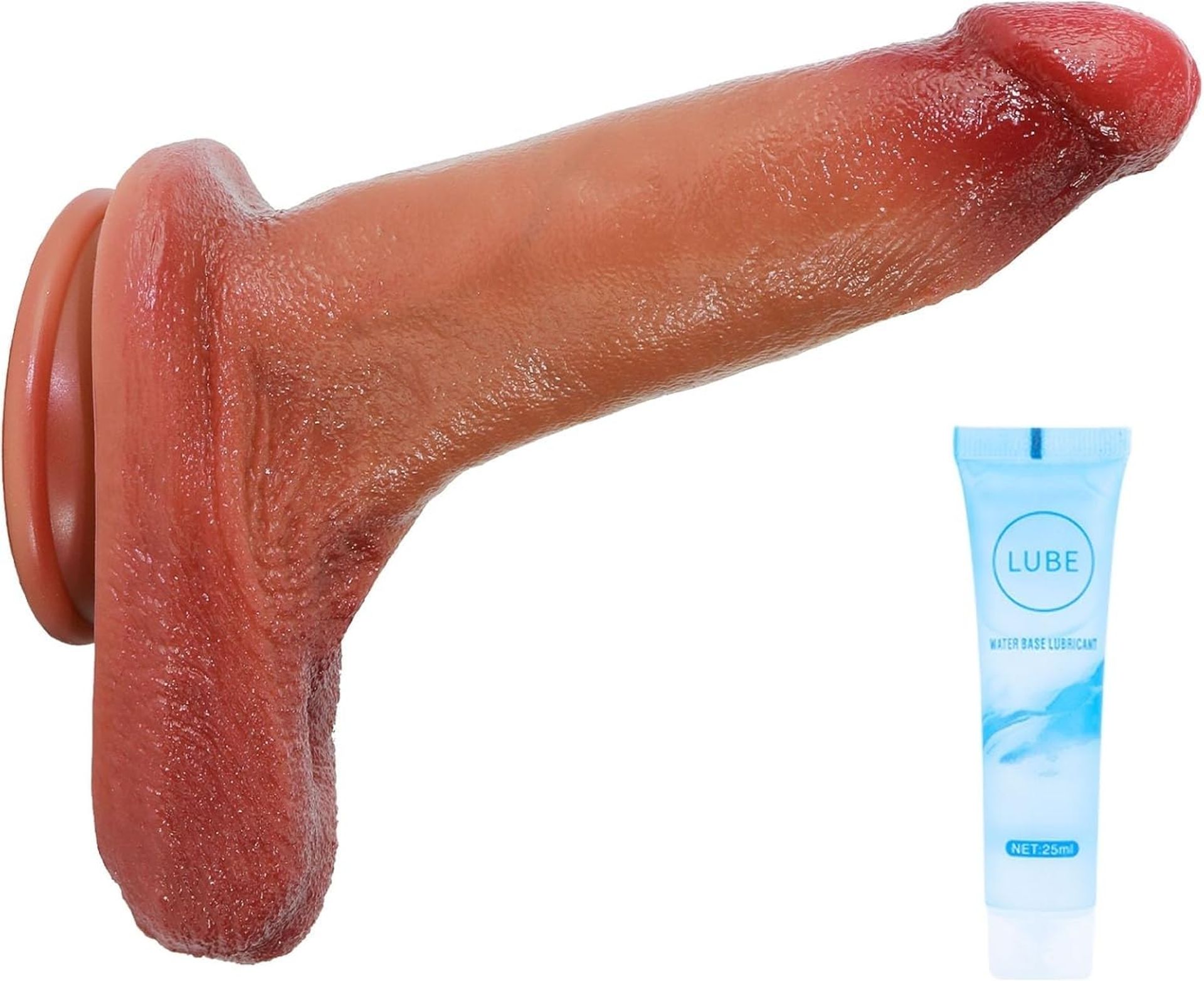 9 Inch Realistic Silicone Dildo with Suction Base, Flexible Design for G-Spot & Anal Play, Adult Toy for Women & Couples