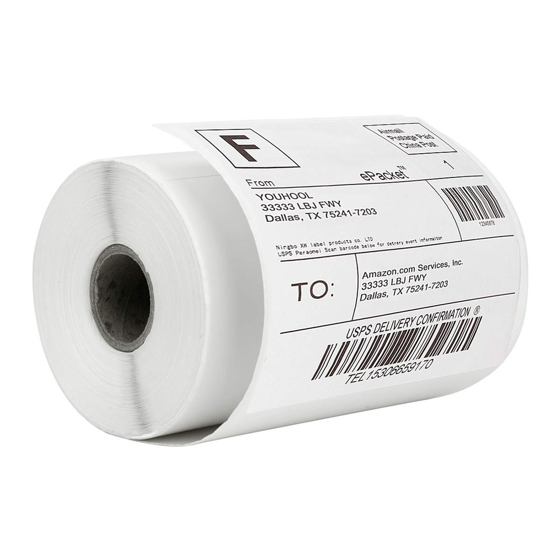 YOUHOOL Roll Direct Thermal Labels Shipping Postage Labels 102mm X152mm 4”X6” Permanent Adhesive Labels for Thermal Printers
