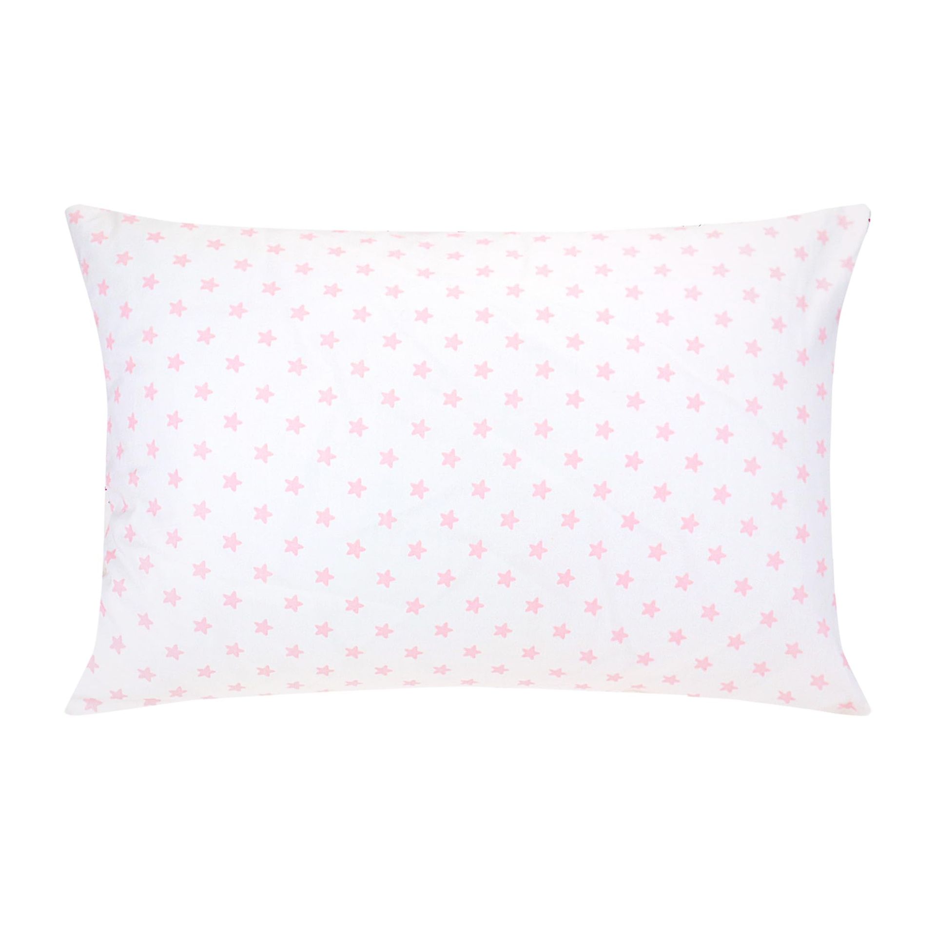 Bedding Toddler Pillow 33x45 cm with Pillowcase - Soft Hypoallergenic Supportive Baby Pillow, Washable Cotton Cover