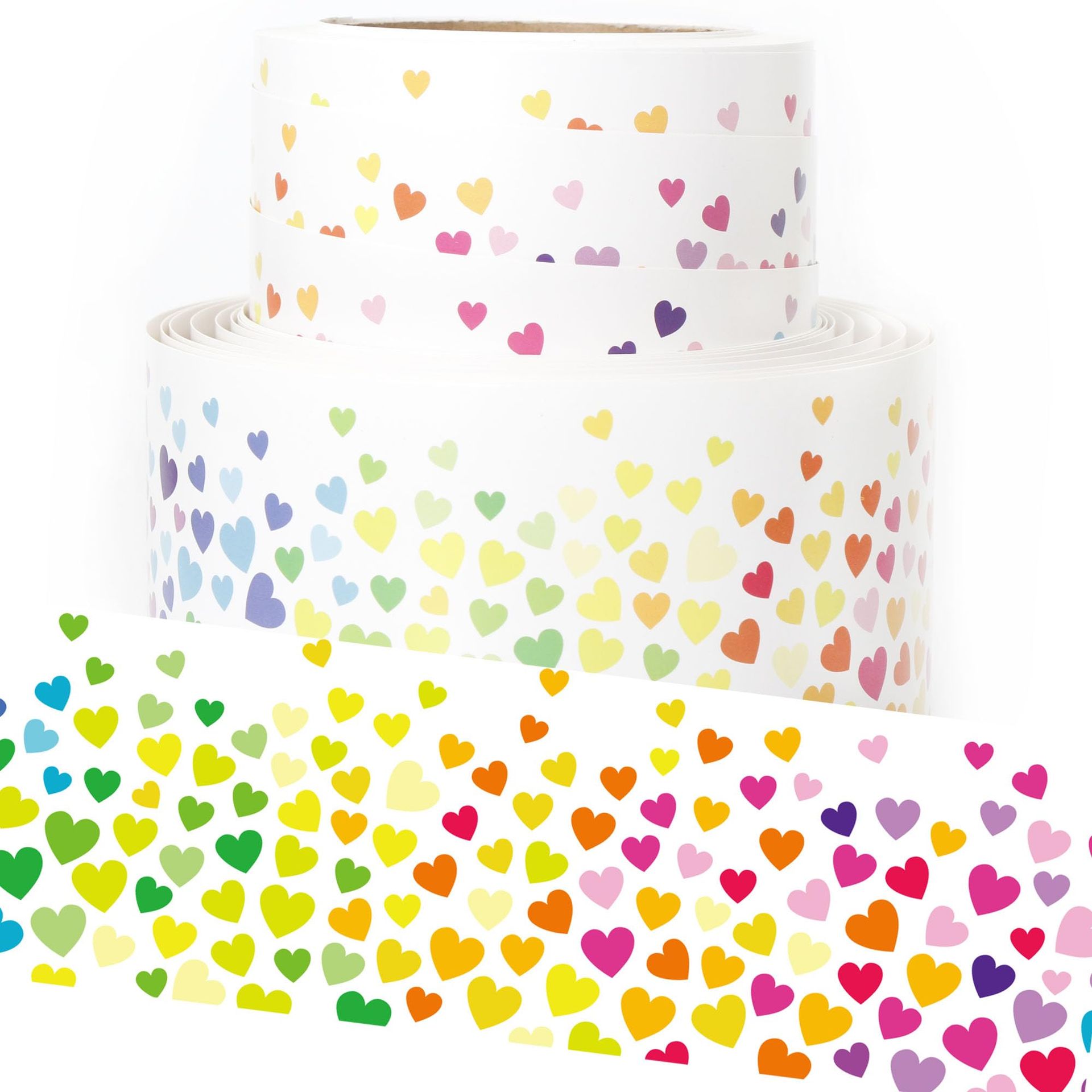 Heart Design Bulletin Board Borders - 16M Trim for Classroom Decoration