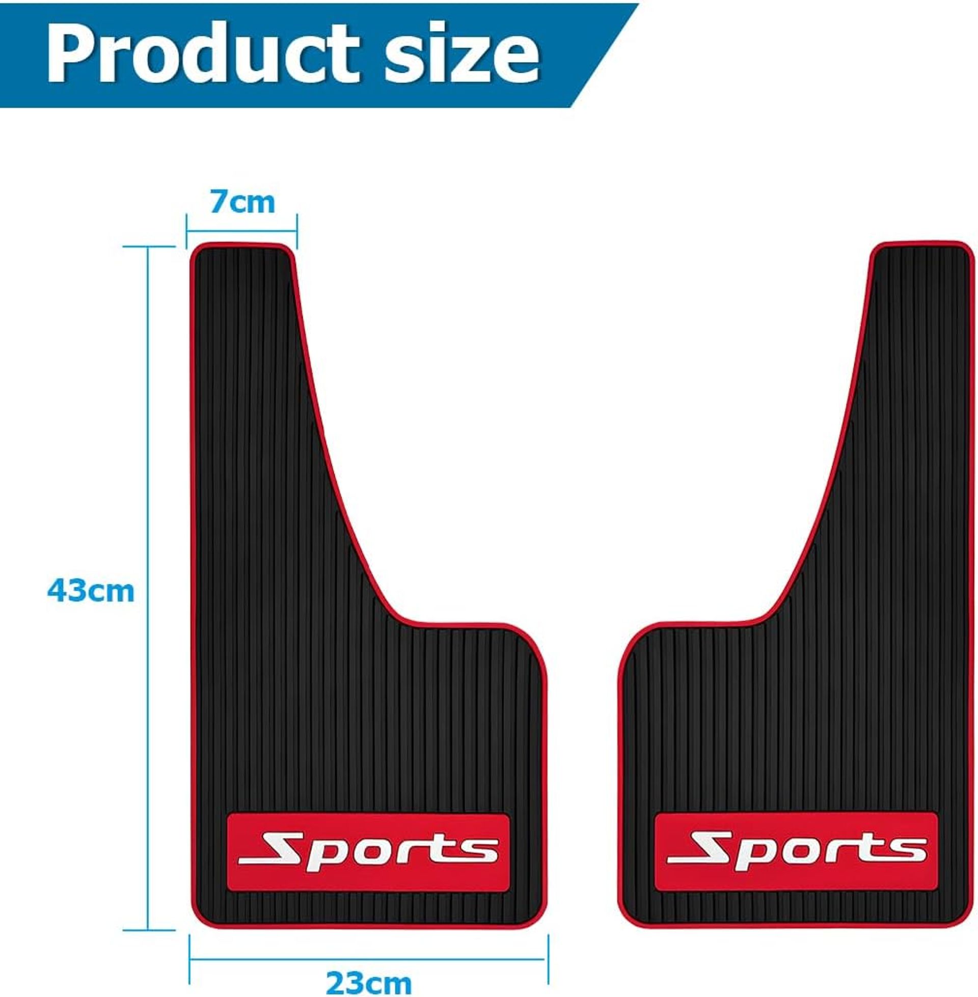 Universal Car Mud Flaps Set 2pcs PVC Splash Guards With Screws For Front