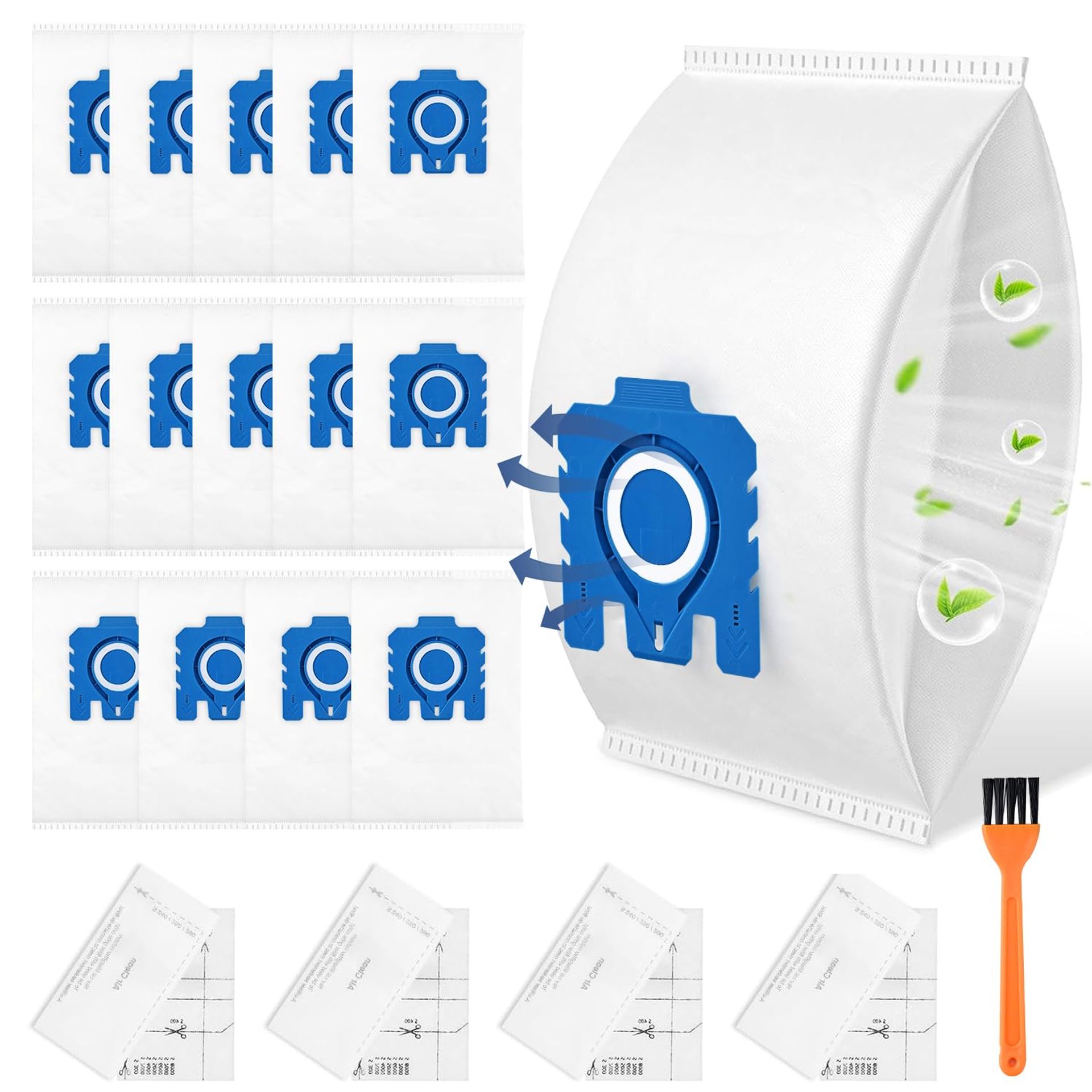 14 Pack Vacuum Cleaner Bags Compatible with Miele GN Type C1 C2 C3 S Series with Filters - 5 Layer Microfibre Filtration