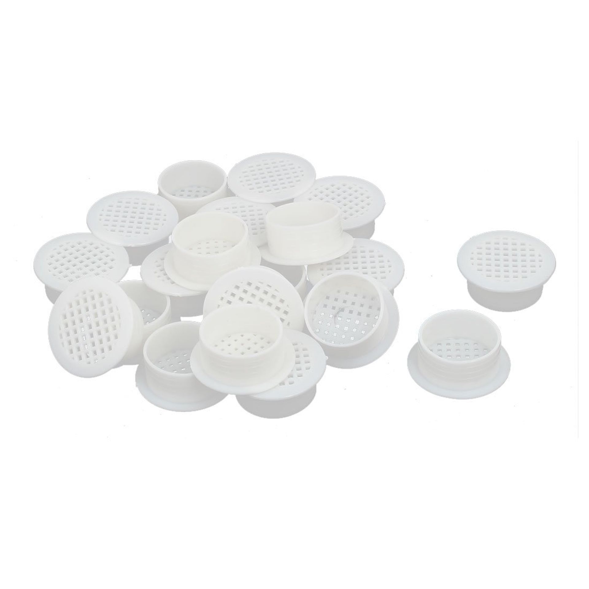 Sourcing Map 35mm White Plastic Air Vent Covers - 20 Pack for Homes & Offices