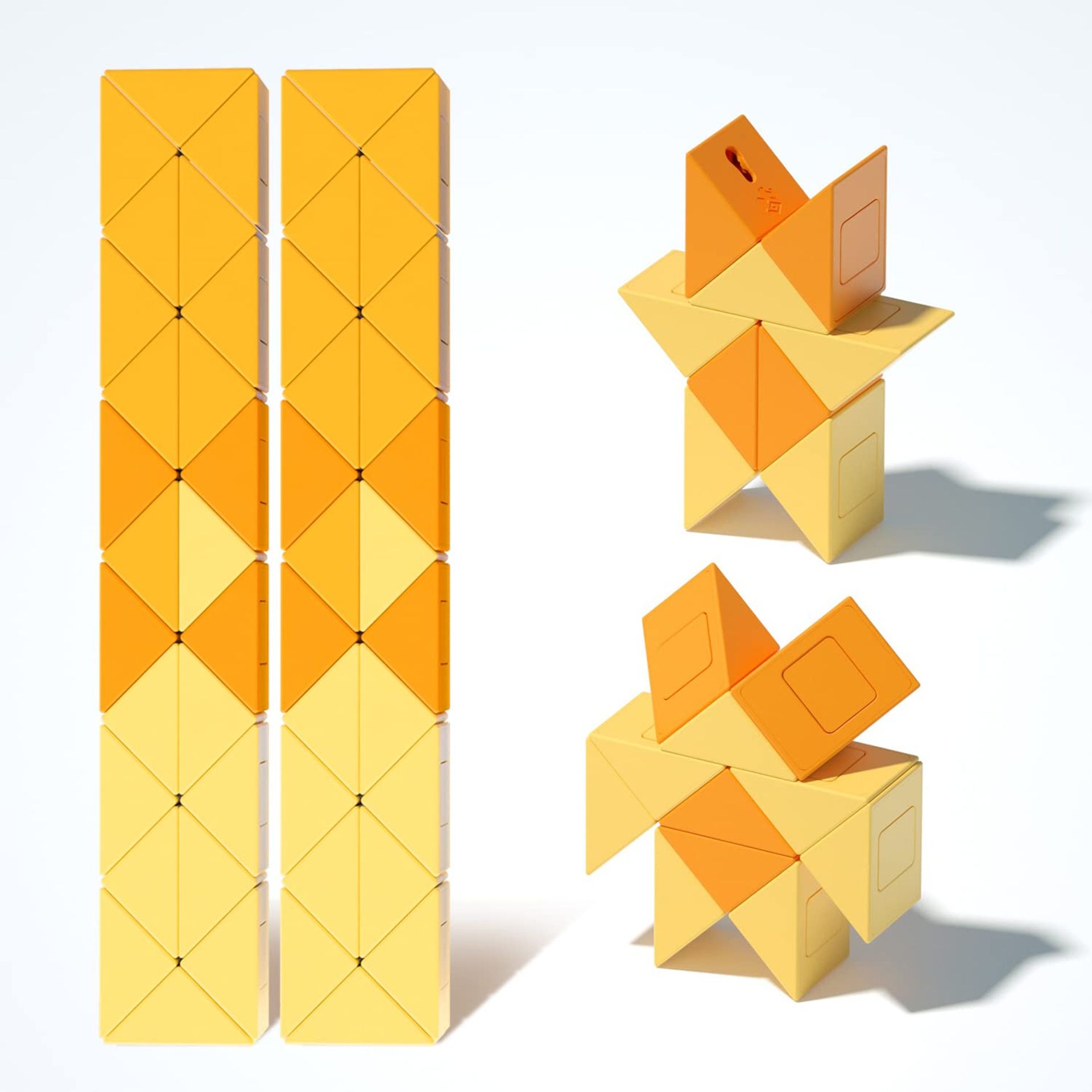 Magnetic Twist Snake Puzzle with 48 Wedges - Sensory Fidget Toy & Brain Teaser Game for Kids and Teens