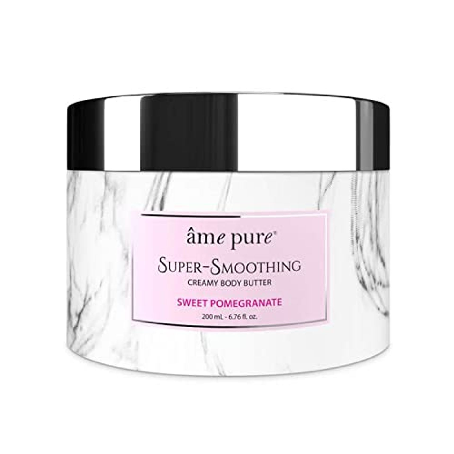 Ame Pure Body Butter Hydrating Vegan Cream with Avocado, Jojoba & Sunflower Oil - Sweet Pomegranate 200ml