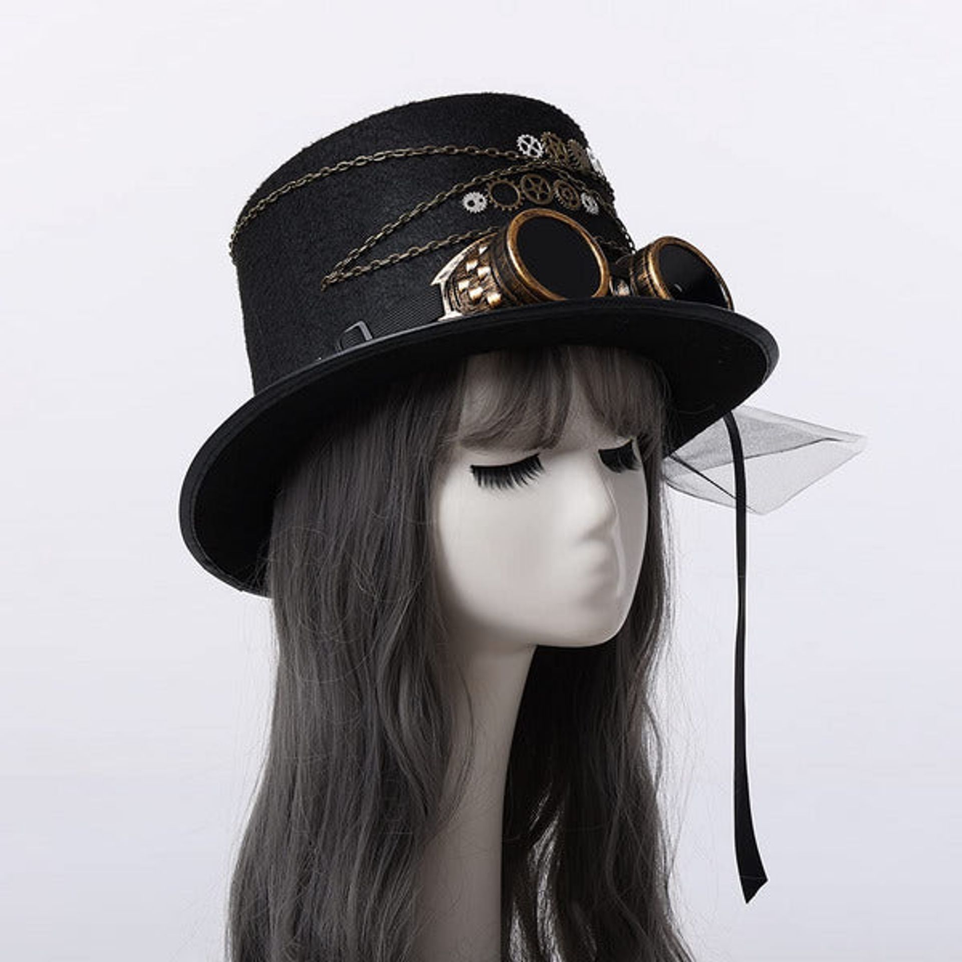 Unisex Steampunk Goggle Top Hoeden Gothic Punk Gear