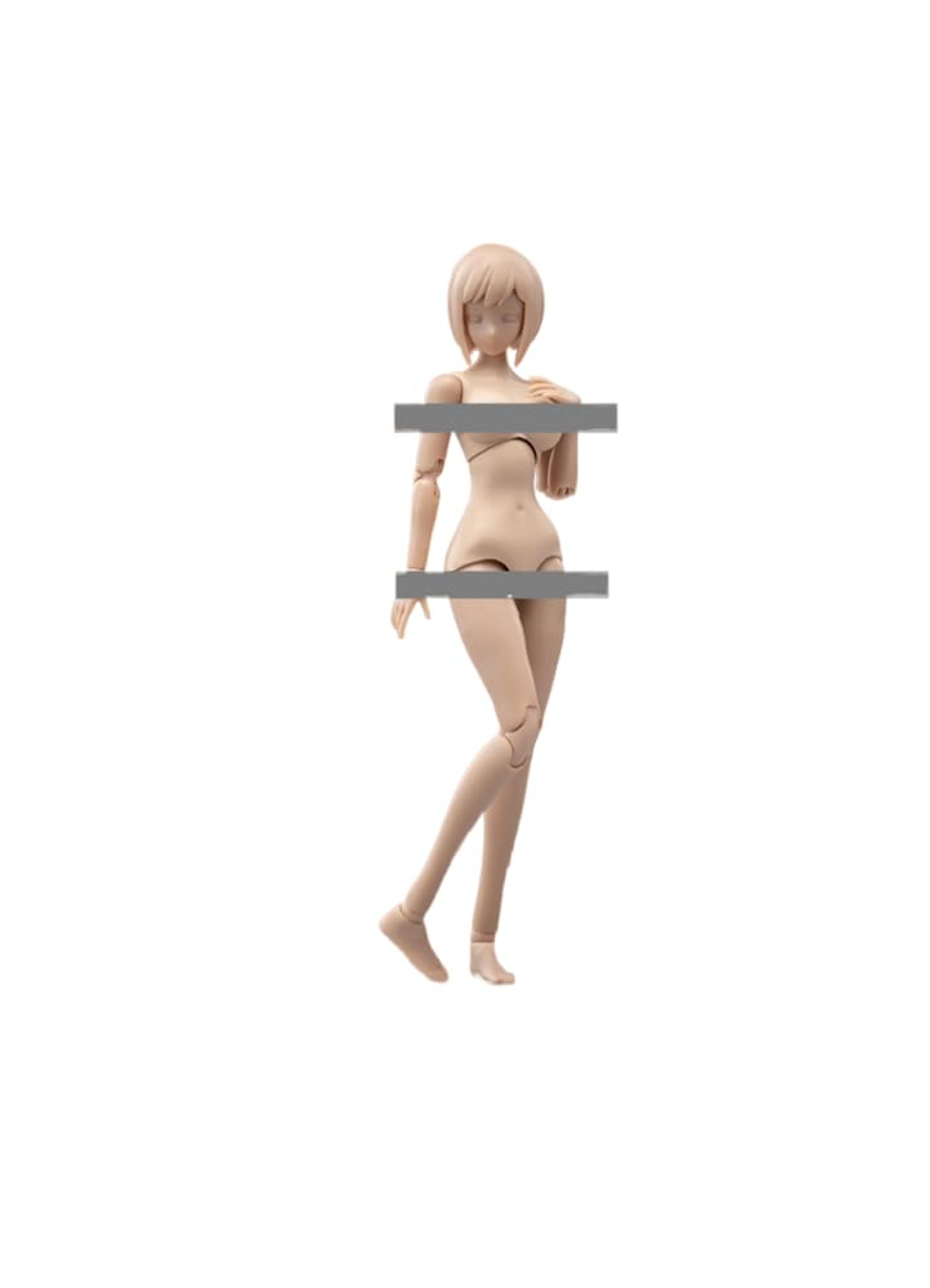 1:12 Scale Female Half-Seamless Action Figure Body Tall and Plump Build for Collectors - Wheat Large Bust