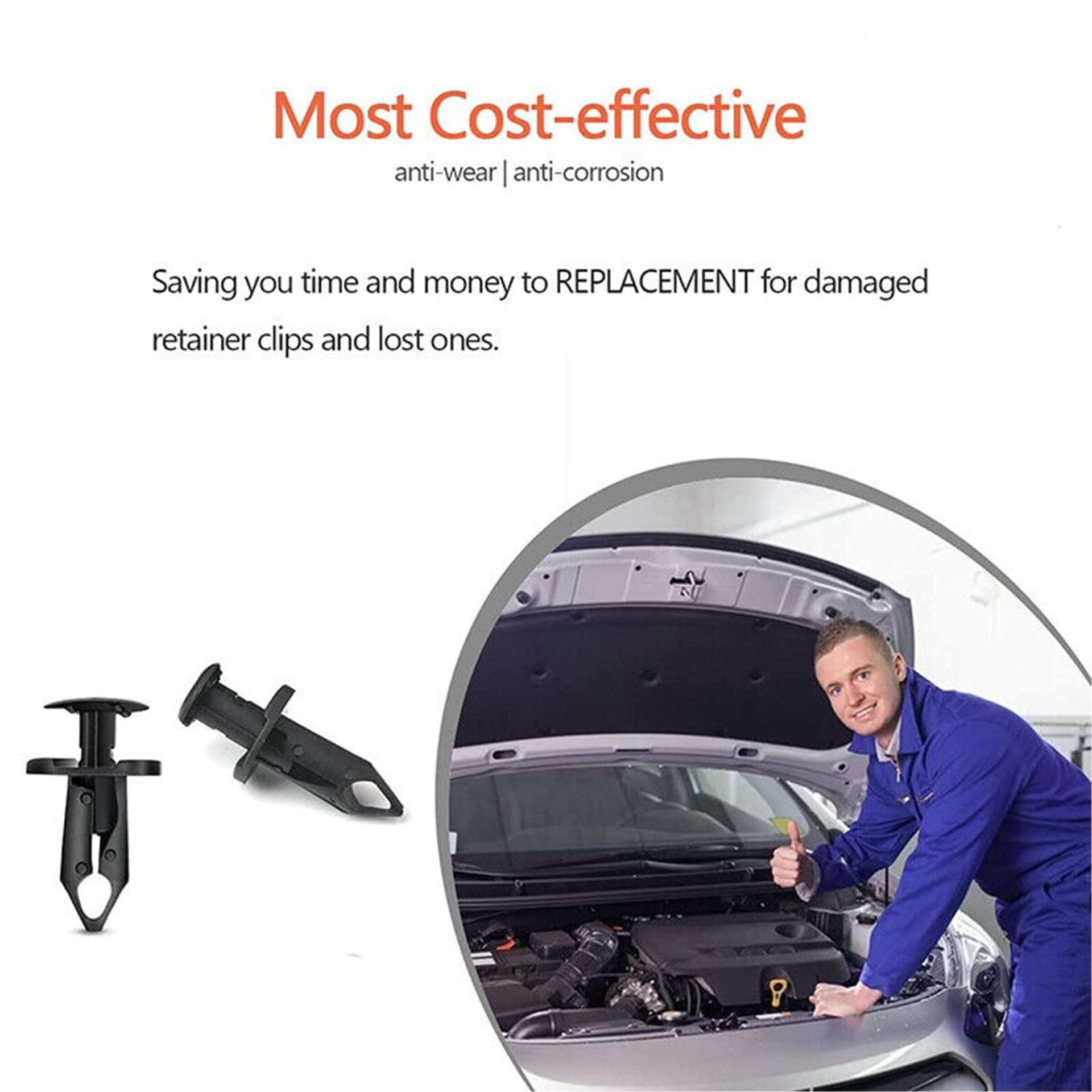 Bumper Retainer Clips Auto Car Plastic Rivets Pin Push Fender 625PCS
