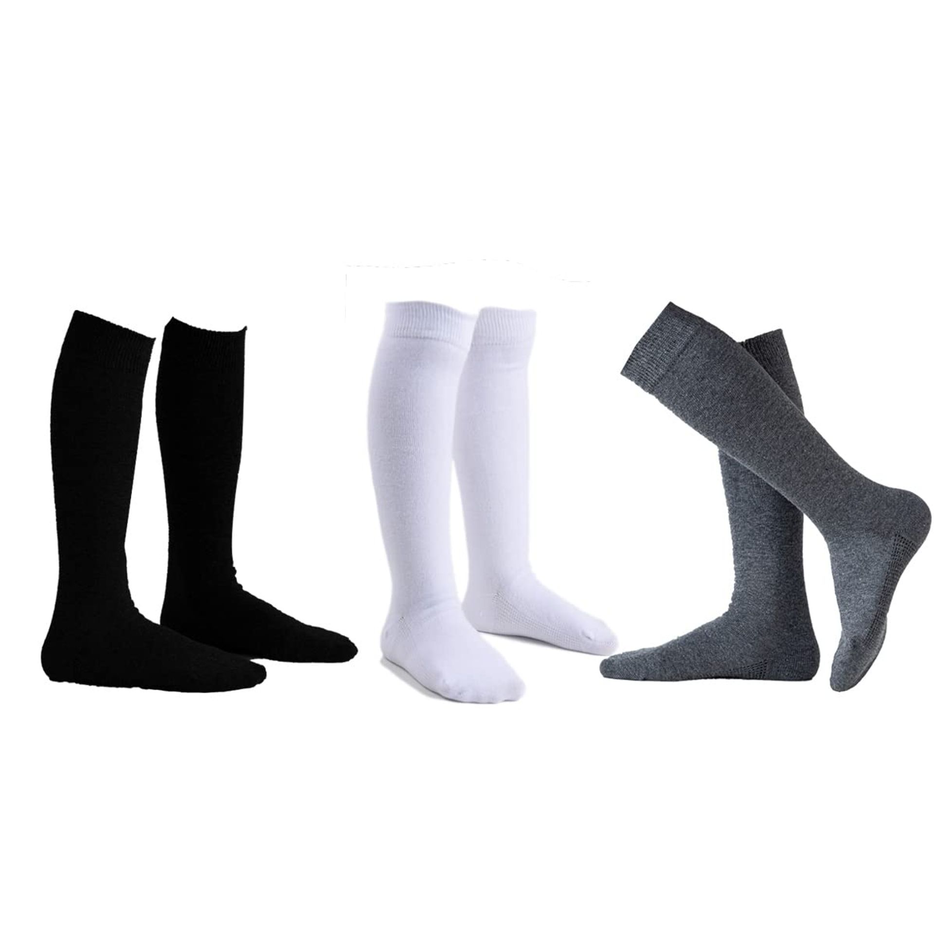 Marchare Kids Sports Socks - Cotton Crew Socks With Arch Support, Cushioned, Breathable