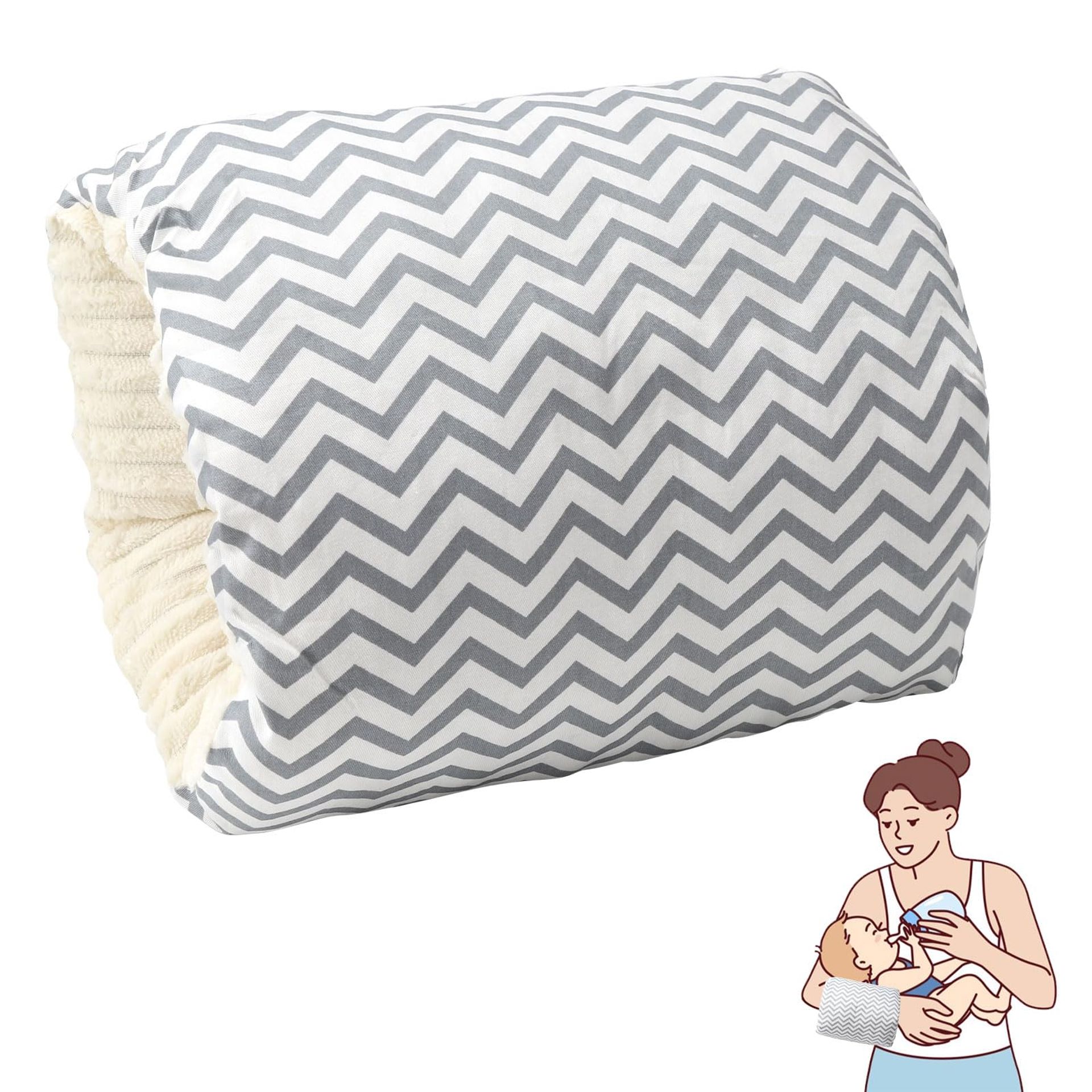 Cozy Grey DAWRIS Breastfeeding Pillow - Soft Support for Novice Mothers