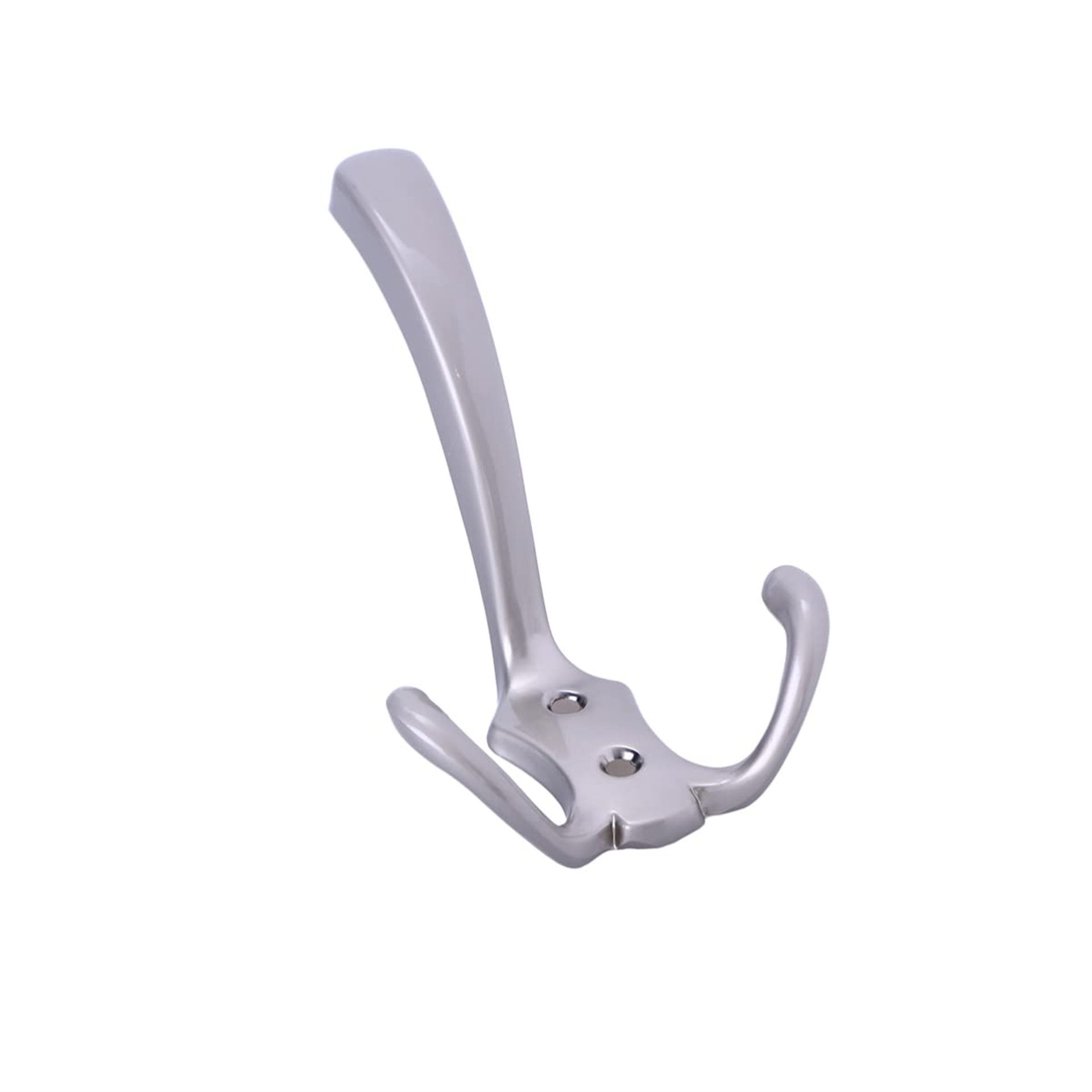 Vintage Zinc Alloy Dual Coat Hooks Wall Mounted Hanger for Clothes, Hats, Towels and Bags - Antique Bronze 3 Prong Style