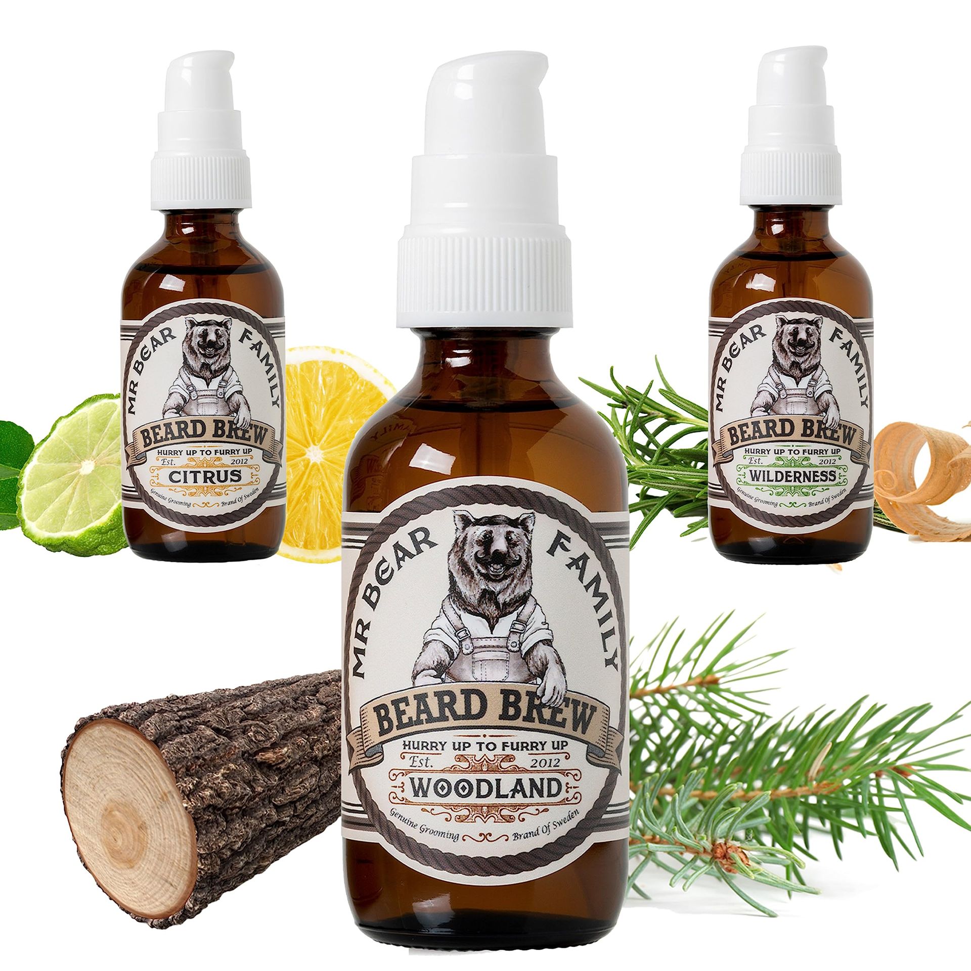 Natural Beard Oil for Men - Woodland Scent, 60ml - Hydrating Jojoba & Argan Oils