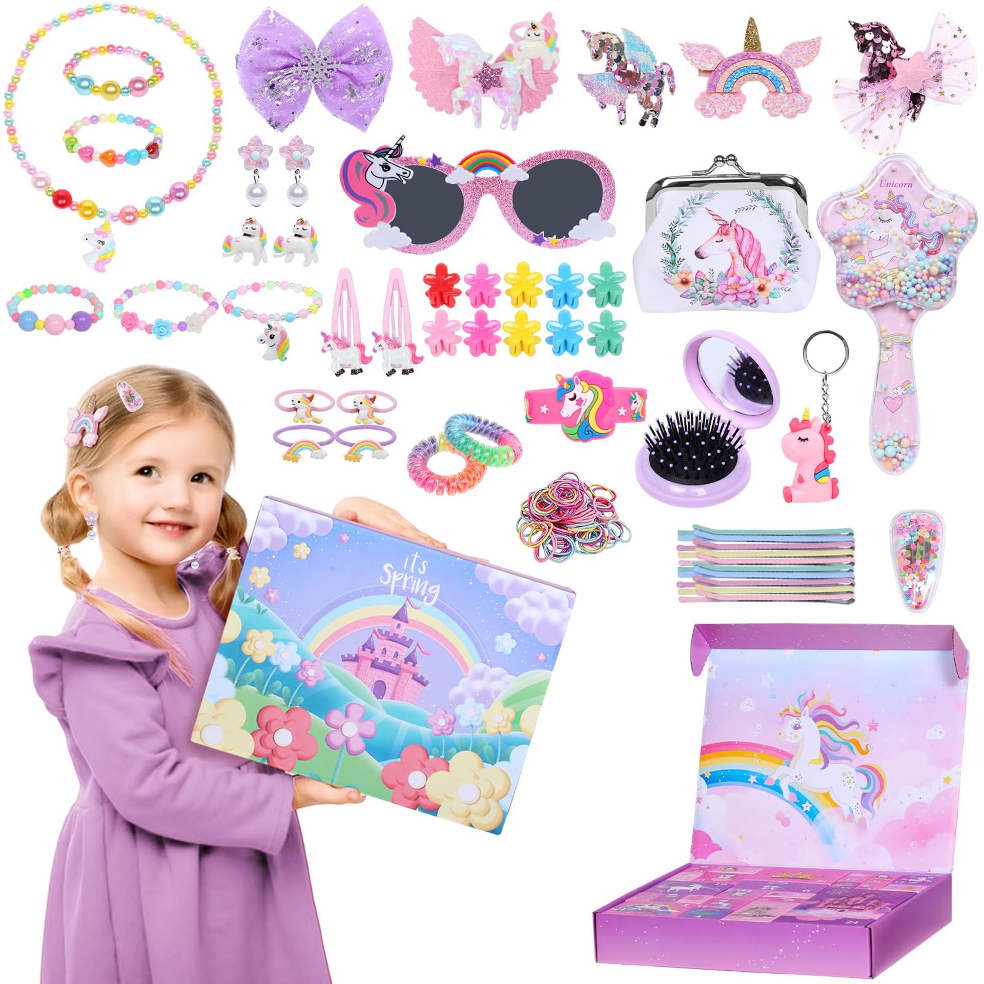 Unicorn Gifts for Girls: Jewellery & Makeup Set for Ages 2-8 | Perfect Birthday Present