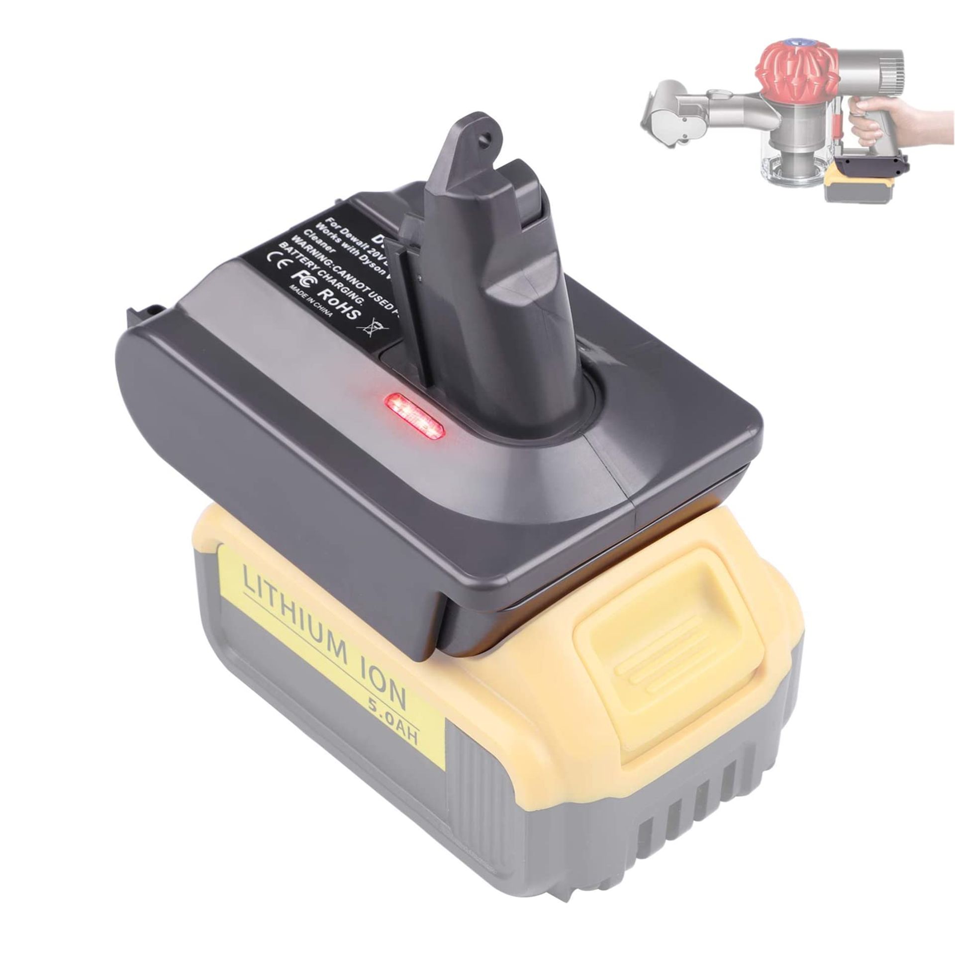 Adapter for Makita 18V Li-ion Battery to Dyson V10 Vacuum Cleaner - Converts Power Efficiently