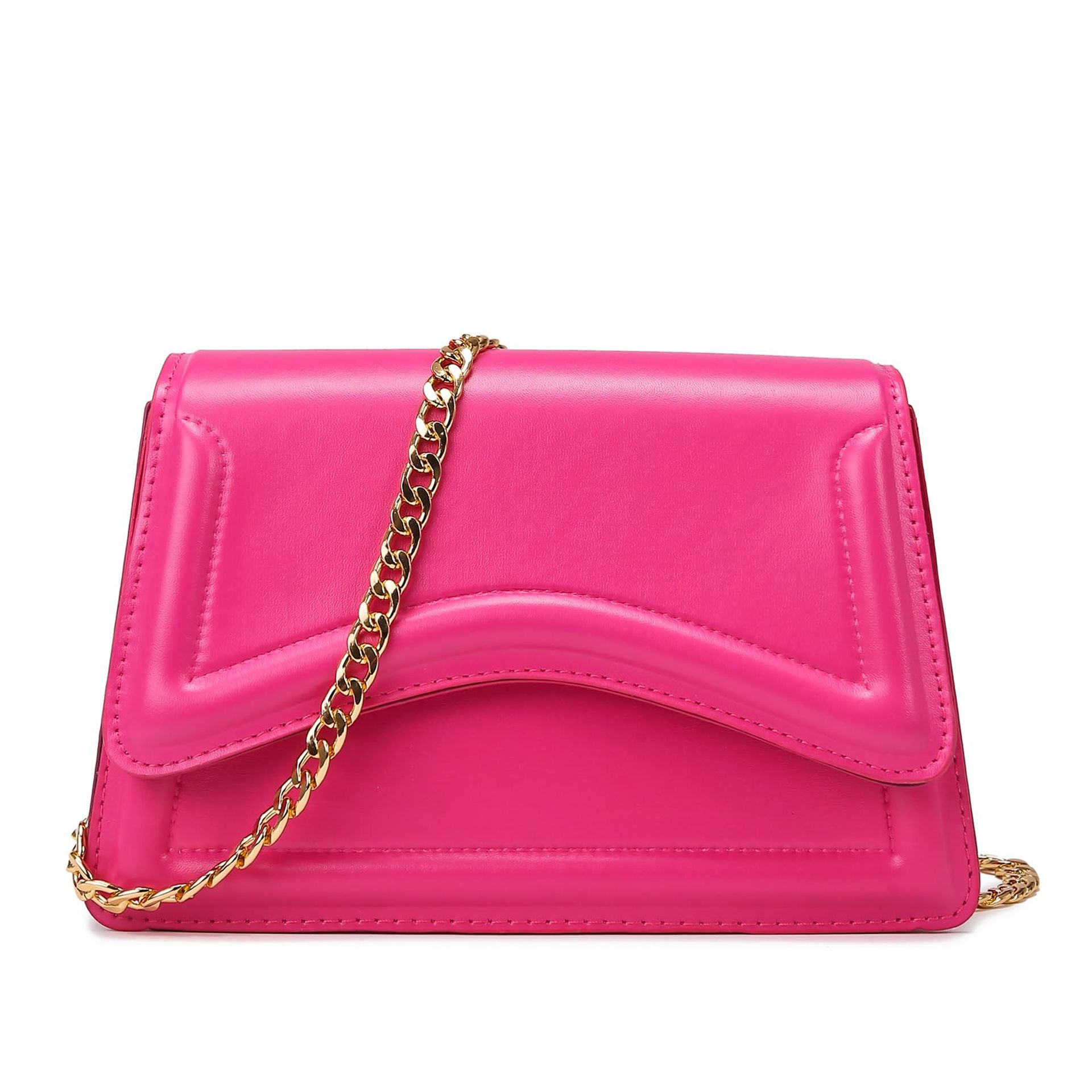 Large Rose Pink Shoulder Bag for Women - Trendy Korean Style Crossbody & Handbag - Valentines