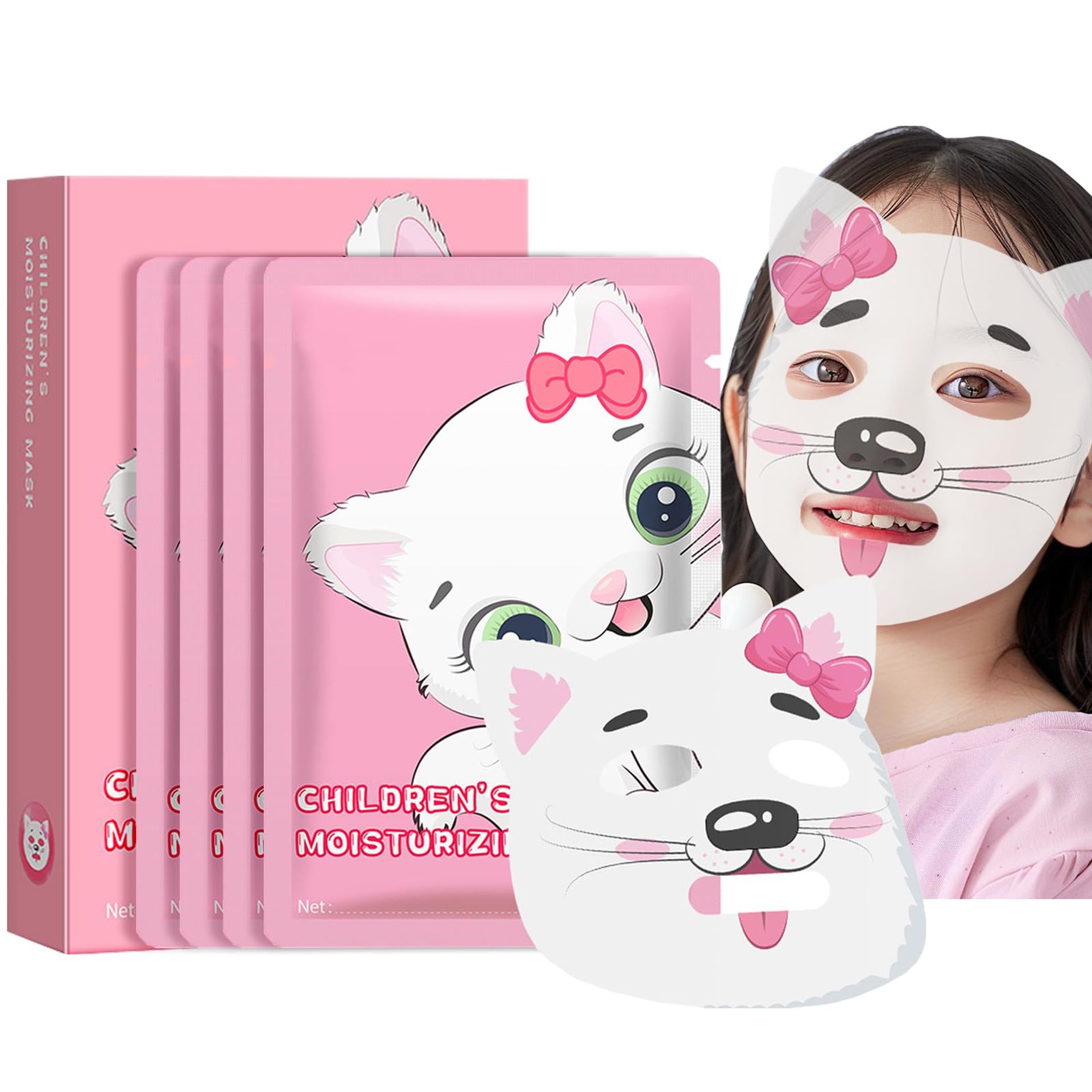 Fun Animal Face Masks for Girls - Hydrating Skincare Set with Tiger Design - Perfect Gifts & Pamper Sessions