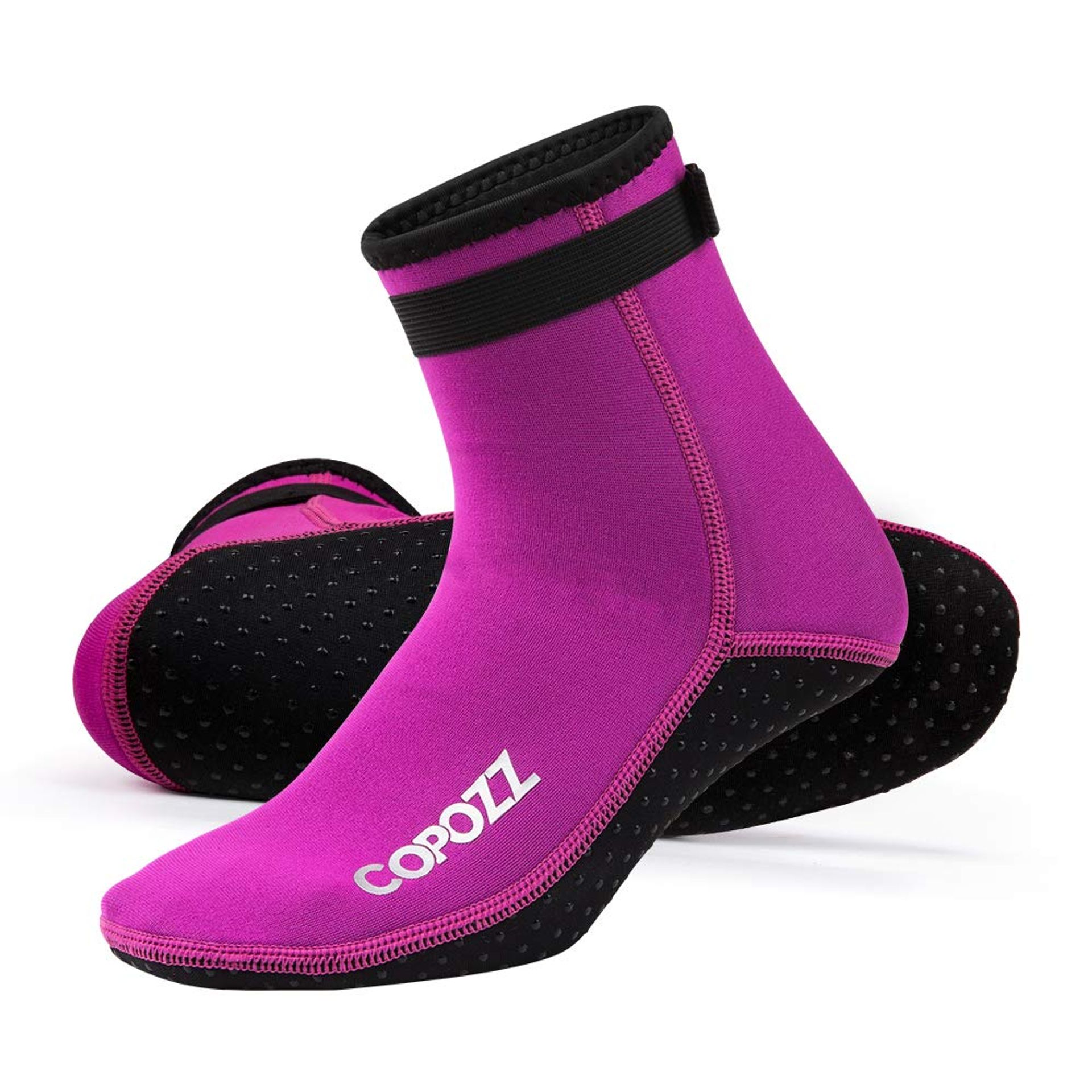 Neoprene Diving Socks 3mm Anti-Slip Water Footwear for Snorkelling, Surfing & Swimming - Pink XL