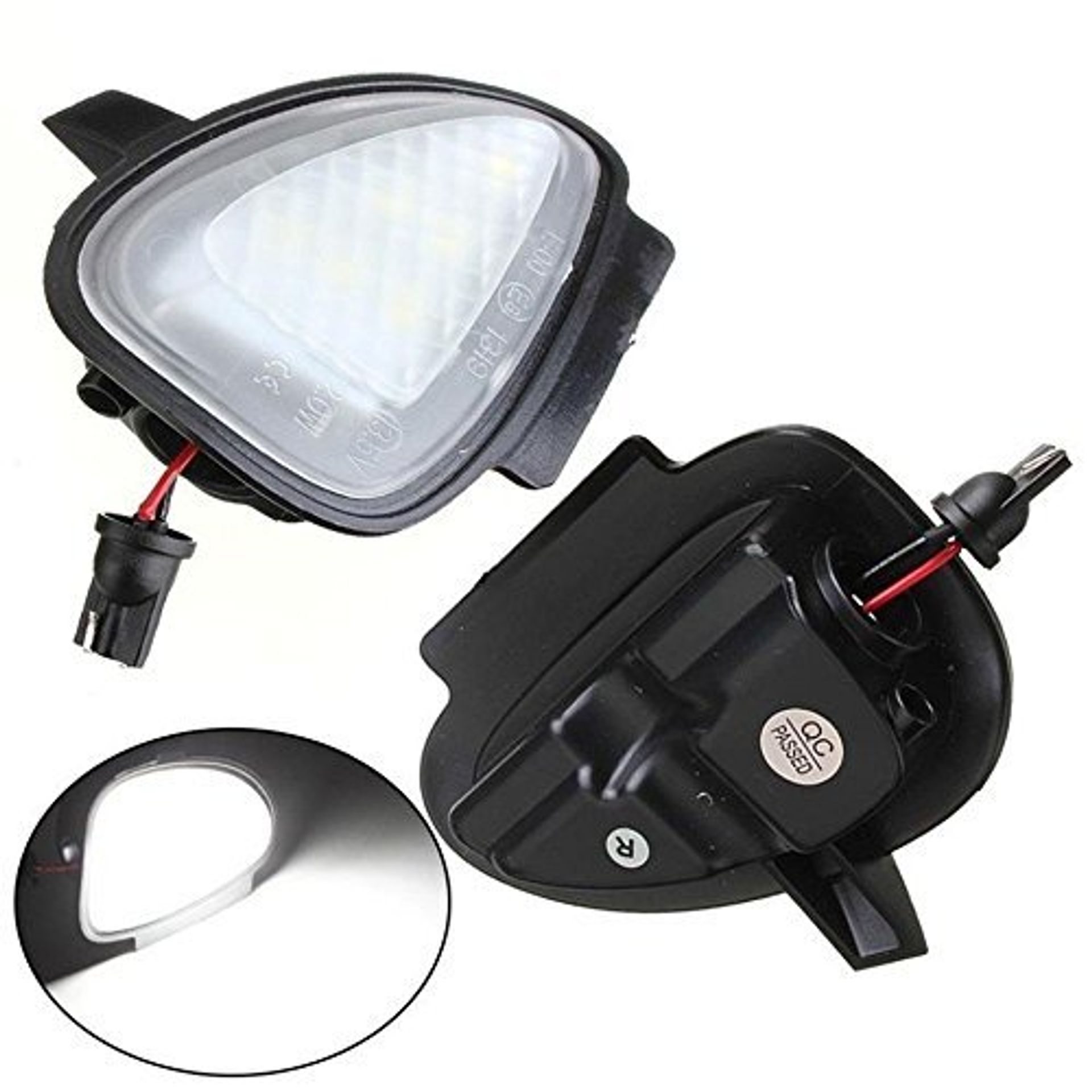 Car Under Side Mirror Puddle 6 LED Lights for VW Golf GTi MK6 2010-2014 CAN-Bus Error Free Replacement - White AM-CL-157