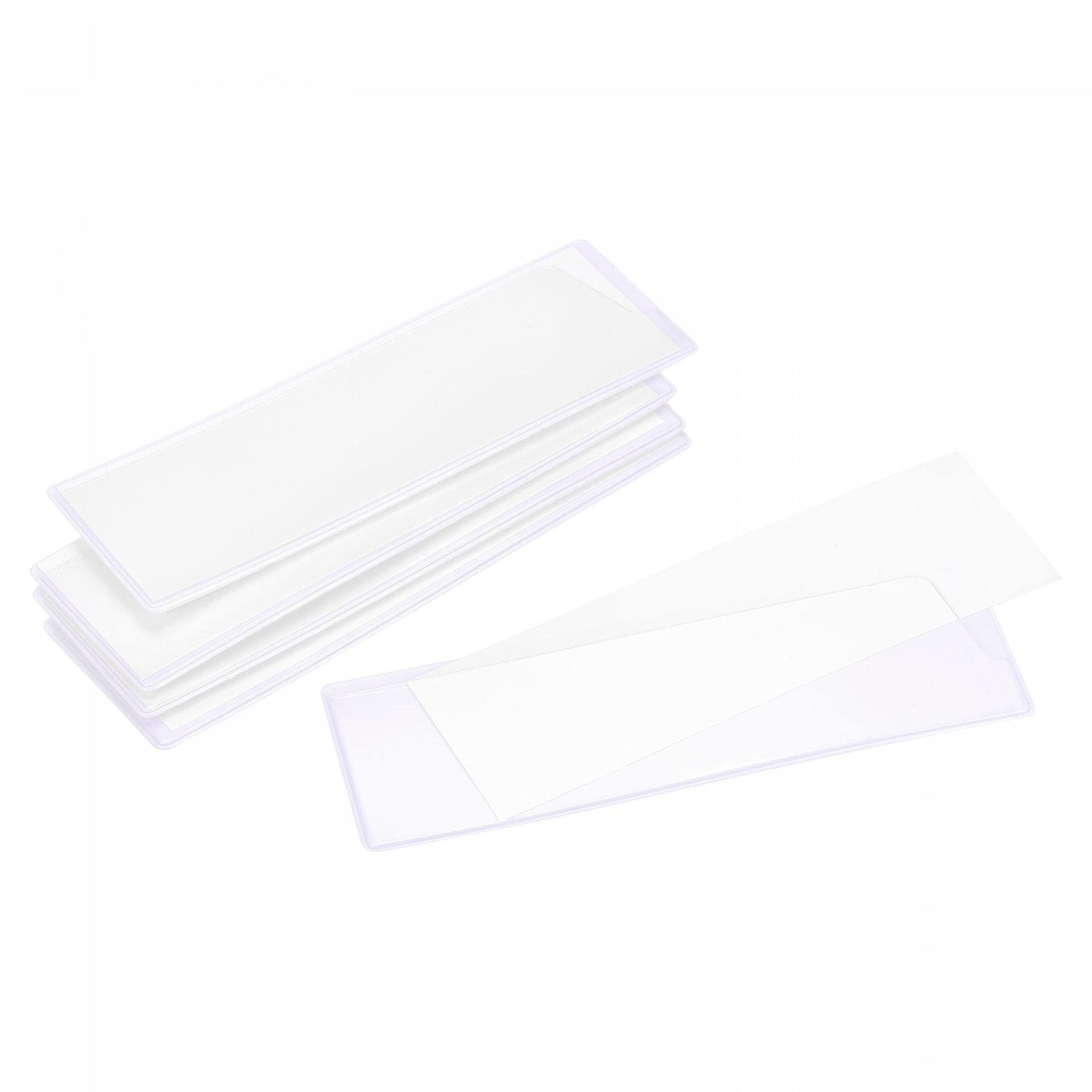 Label Holder 6" x 2" for Office File Cabinets & Shelves - Self Adhesive 10 Pack