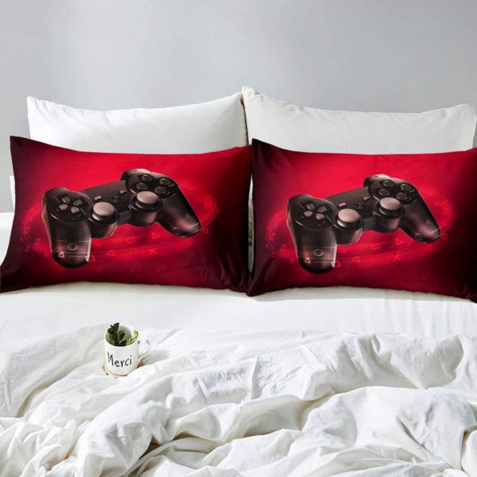 Beddengoedset voor kinderen, gamepad, thema, dekbedovertrek, speelthem