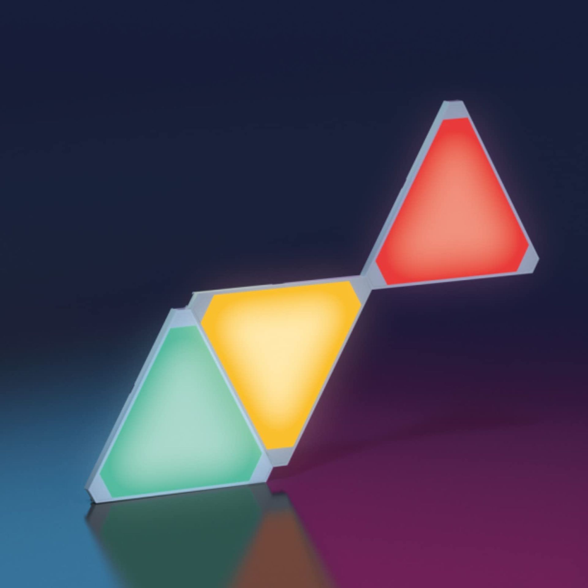 Cololight LED Triangle Lights 6pc Kit - Smart RGB Wall Panels, Music Sync, Google & Alexa Compatible