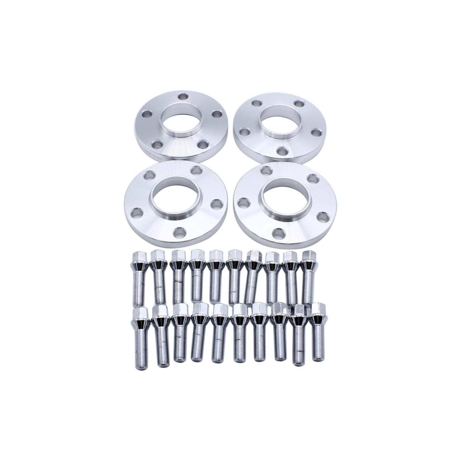 4pcs 15mm & 20mm Spacers 5x112pcd Hubcentric Forged Wheels Spacer Kit mit 20x Lug Bolts M14x1.5 Hub Bore 66.5mm Suitable for AUDI A5 2007 Onwards AUDI A5 Sports Back 2009 Onward