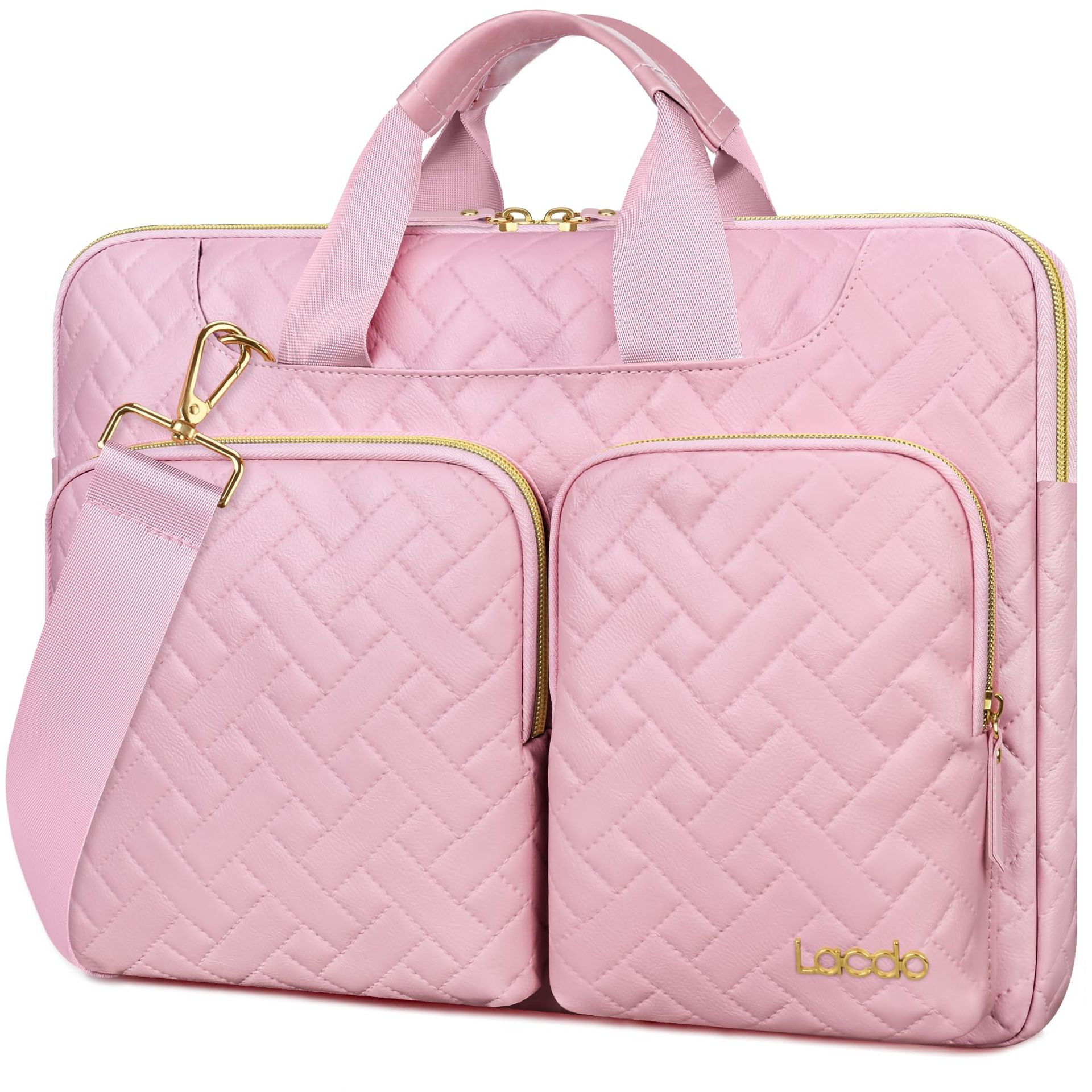 Protective Laptop Shoulder Bag 360° Shockproof Water-Repellent Sleeve for 13'' MacBook Air/Pro and iPad - Sakura Pink 13-13.3 Inches - Valentines