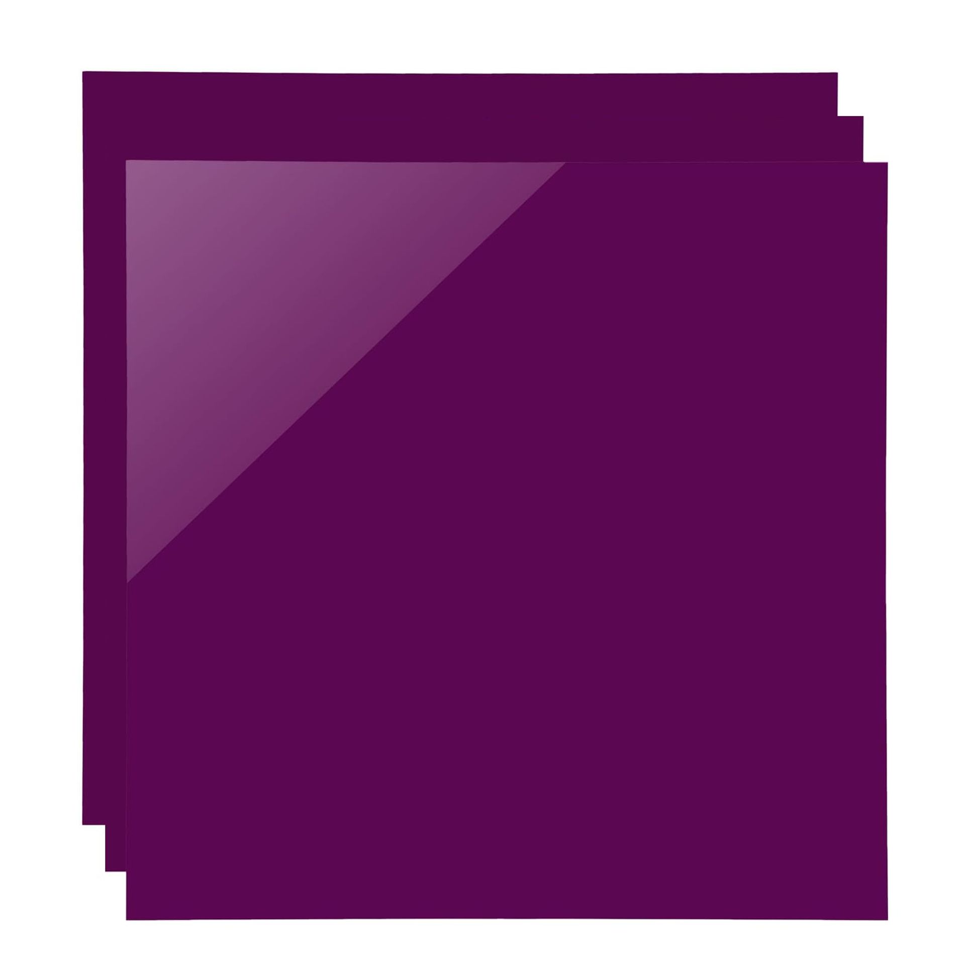 3-Piece Purple Opaque Acrylic Sheets for Laser Engraving - 30x30cm, 3mm Thick Sign Boards