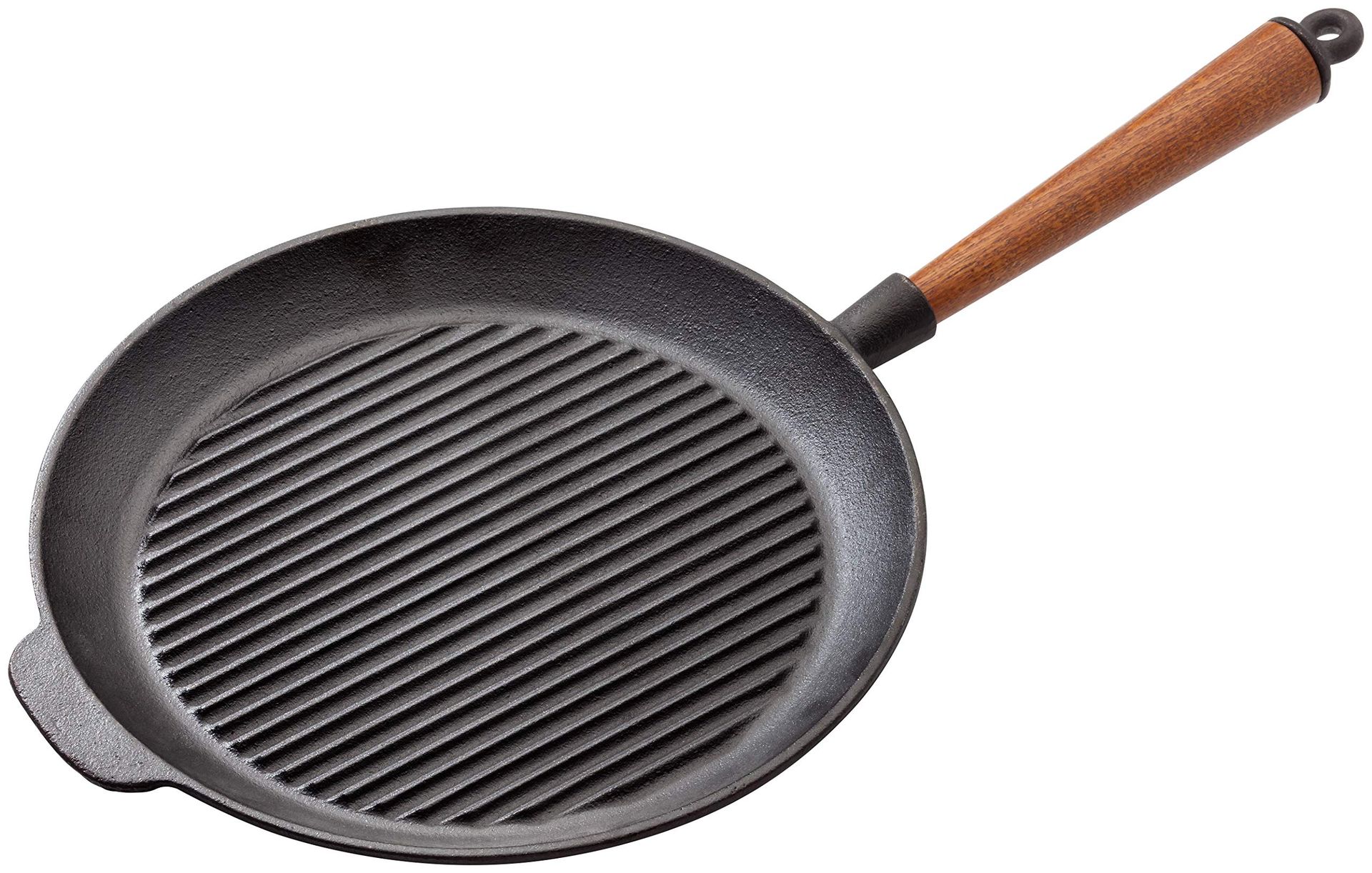 Stellar Cast Iron Grill Pan Heavy Duty Non-Stick Coating Even Heat Distribution - Dark Grey 28cm - Spring Refresh