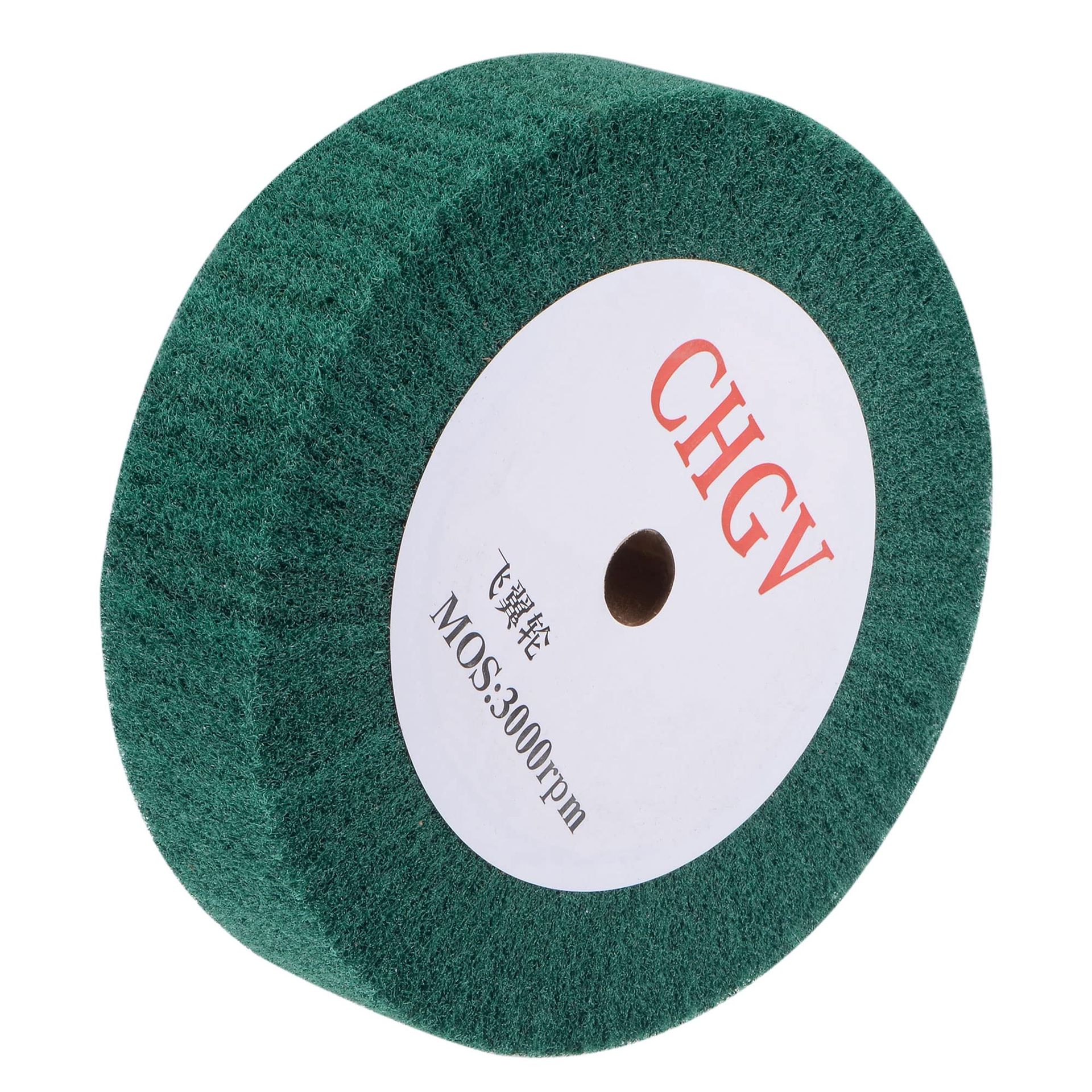 200mm x 50mm 240 Grit Non-Woven Nylon Polishing Burnishing Flap Wheel for Stainless Steel, Copper & Metal Finishing
