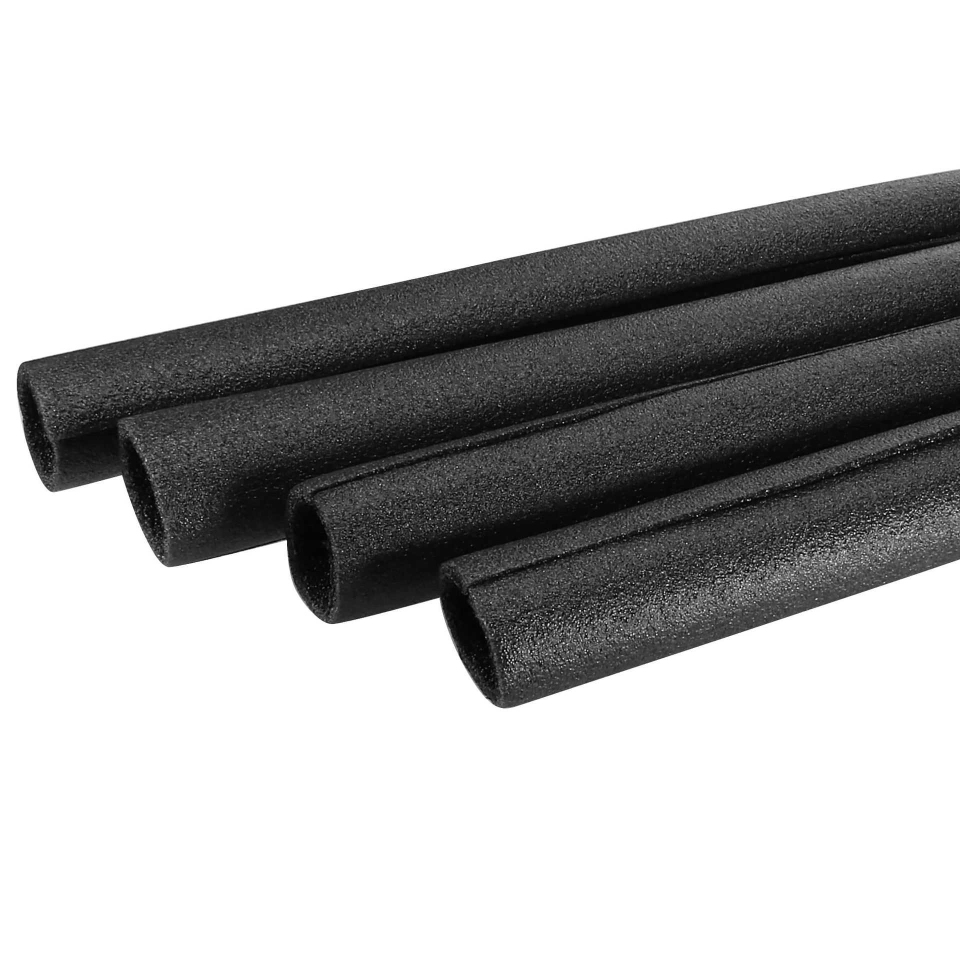 sourcing map Foam Tube Sponge Protective Sleeve Heat Preservation Black Sleeve Polyethylene Pipe 30x40mm(1.2x1.57 Inch) for Pipe Insulation, Pack of 4