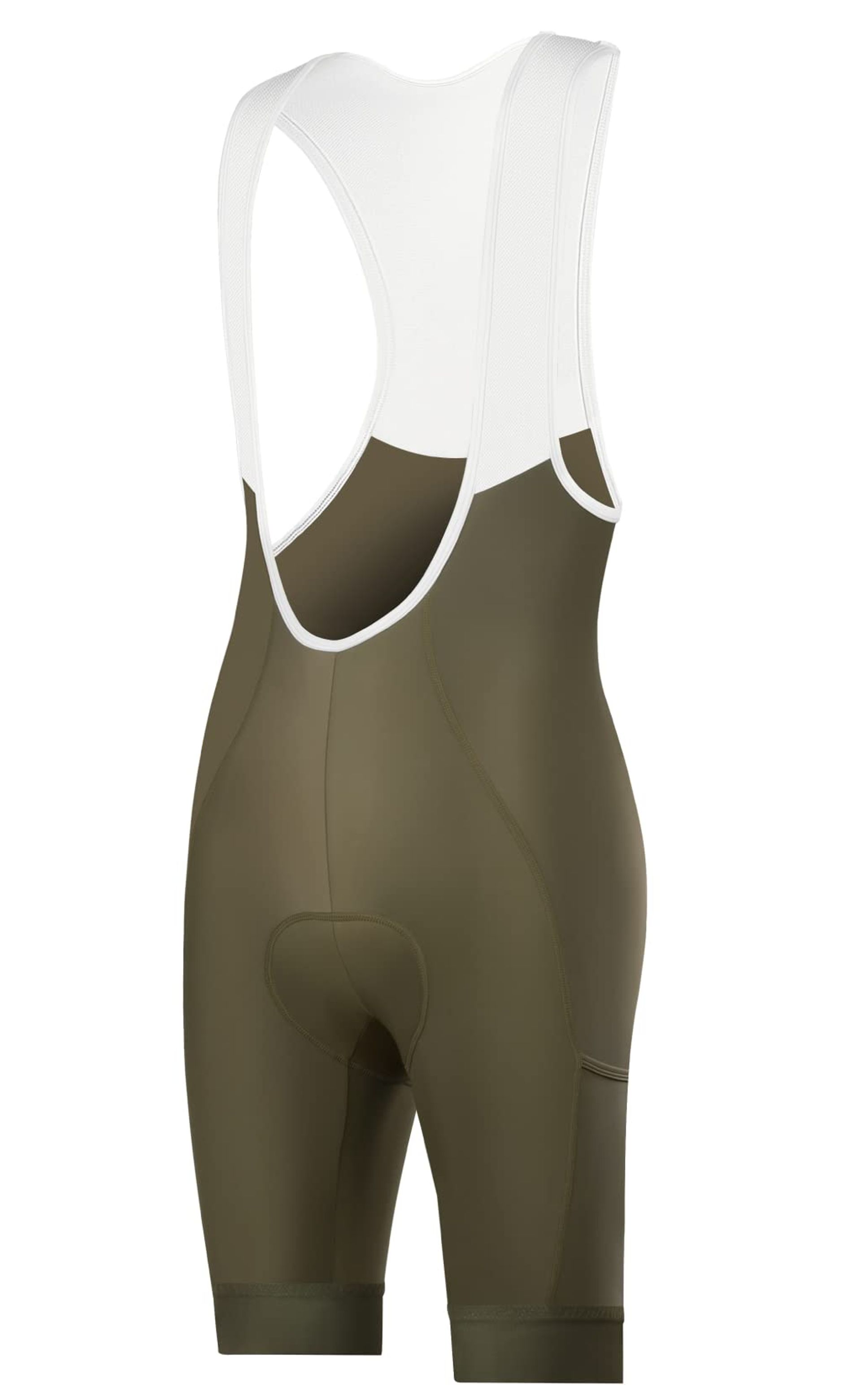 Men's Cycling Bib Shorts Quick-Dry Moisture-Wicking Long Ride Pad UPF 50+ - Olive-1 S