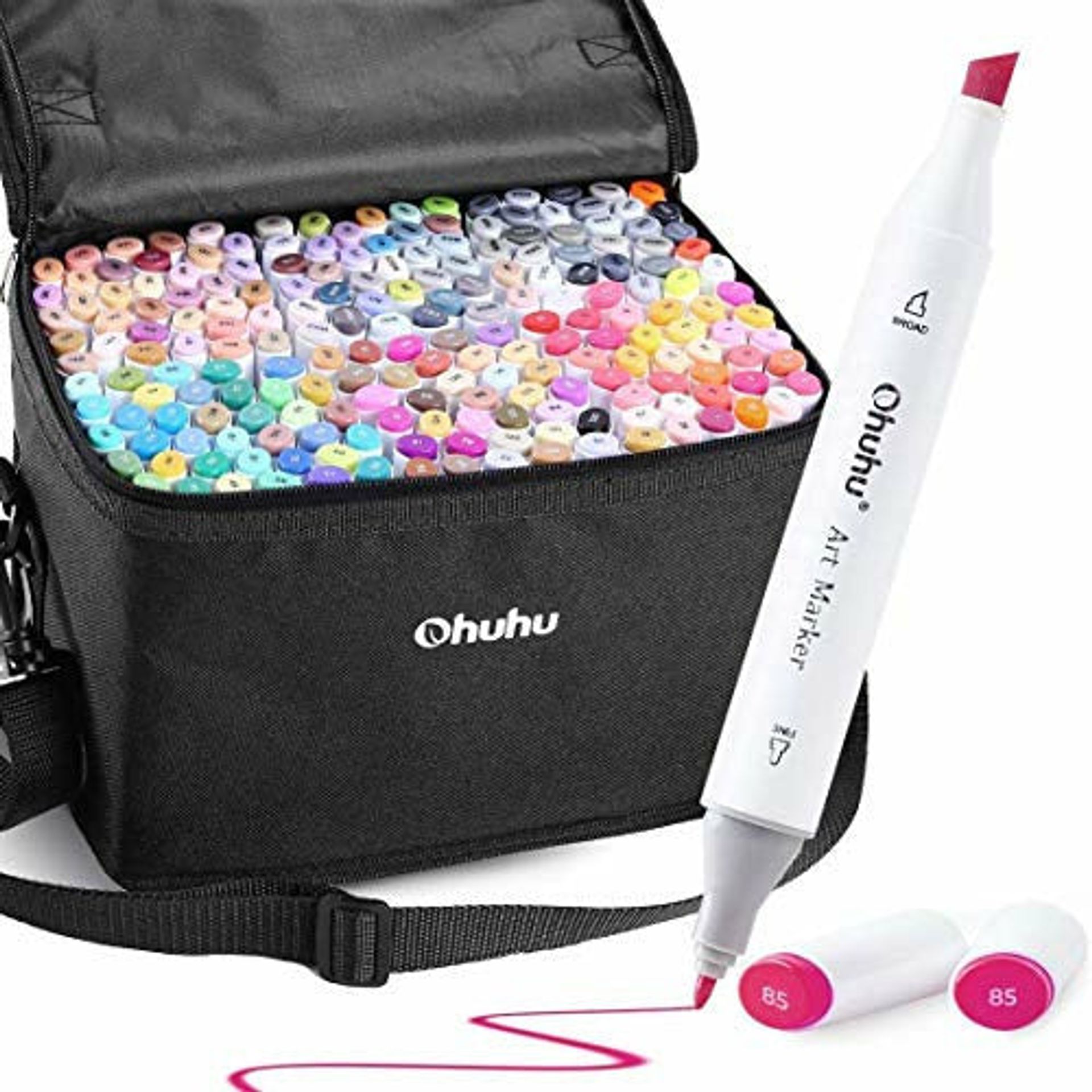 Ohuhu 200 Colours Dual Tips Permanent Marker Pens Alcohol Based