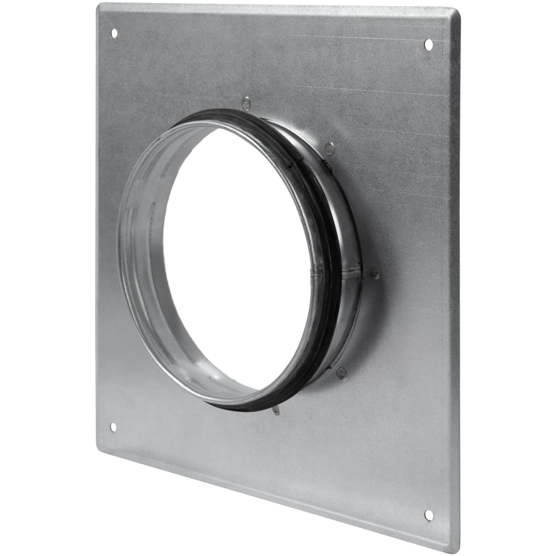 125mm Duct Connector Flange - Galvanised Steel with Rubber Gasket for Ventilation Systems
