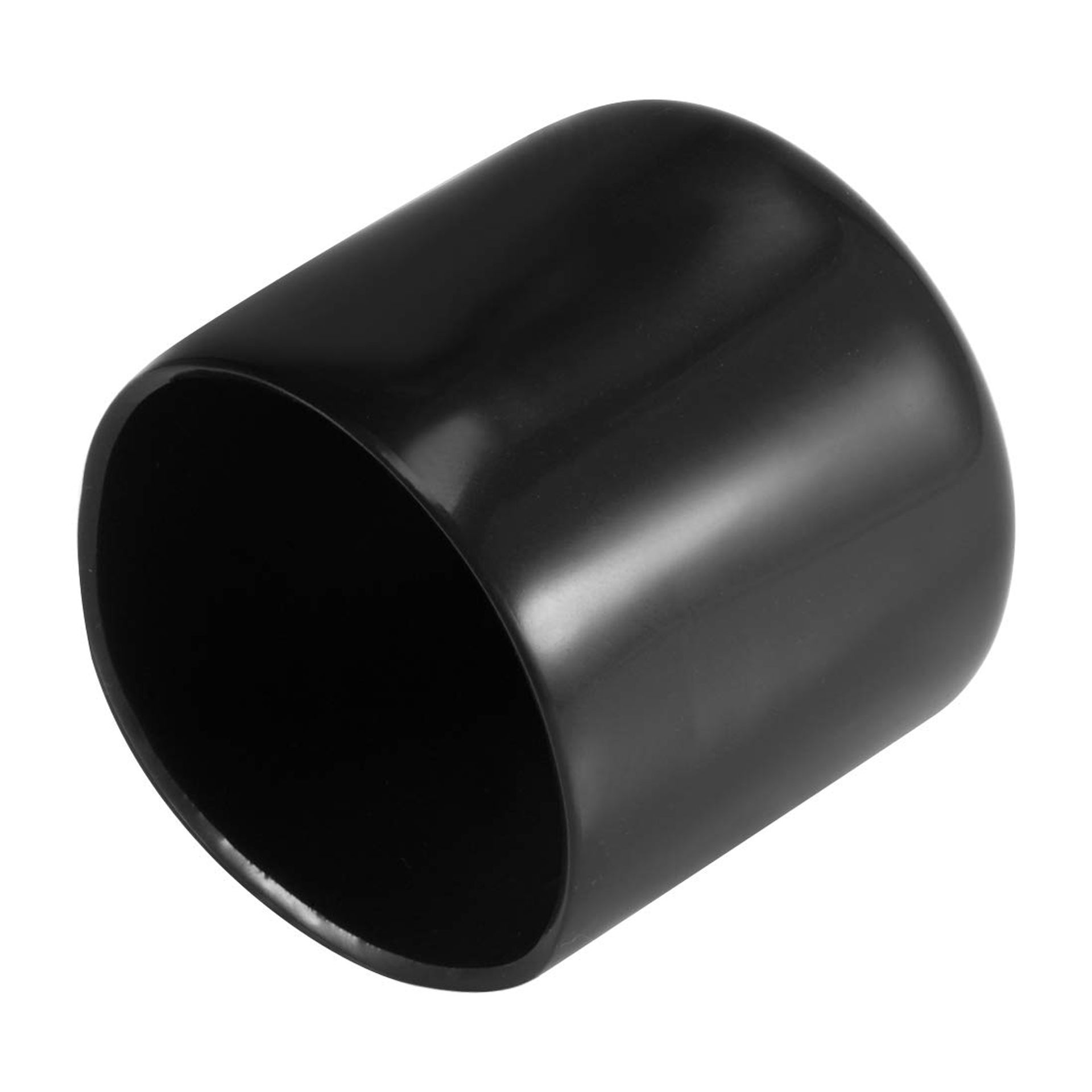 sourcing map 8pcs Rubber End Caps 45mm ID Vinyl Round End Cap Cover Screw Thread Protectors Black
