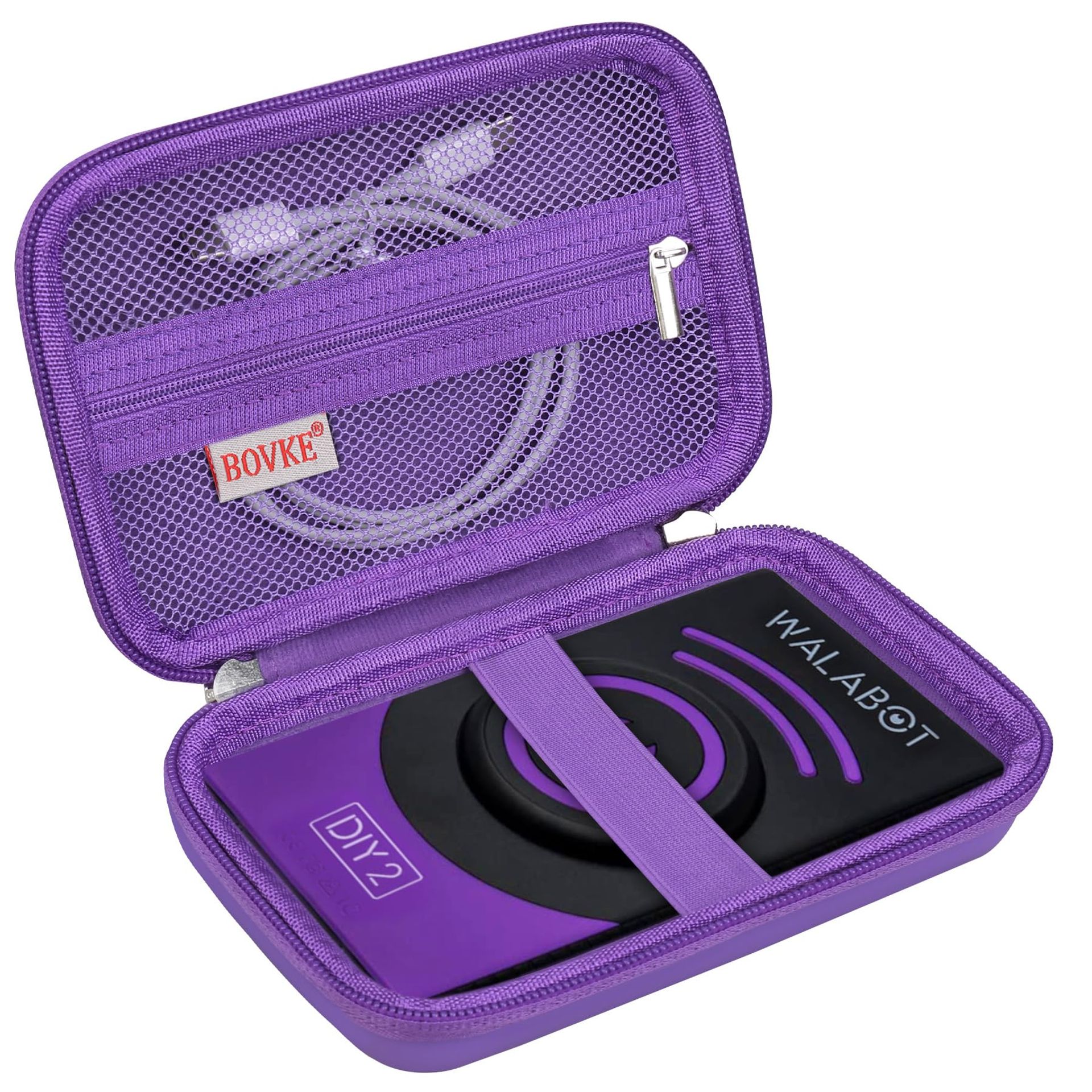 Carrying Case Compatible with WALABOT DIY 2 Stud Finder & Wall Scanner, Hard EVA Protective Storage Bag with Mesh Pocket for Accessories - Purple