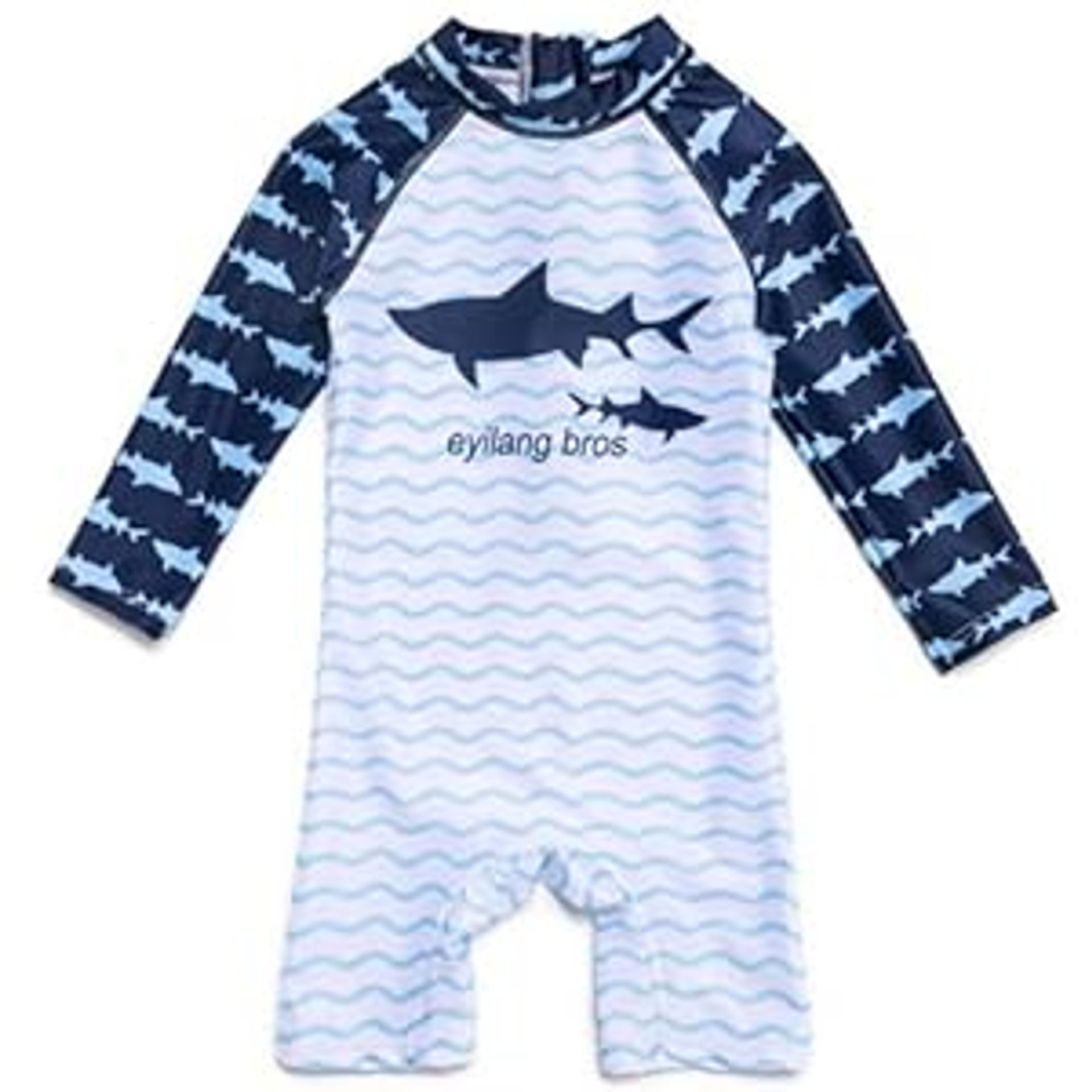 Baby & Toddler One-Piece Swimsuit UPF 50+ Sun Protection, Eco-Friendly Fabric - Starfish & Seashell, 12-18 Months