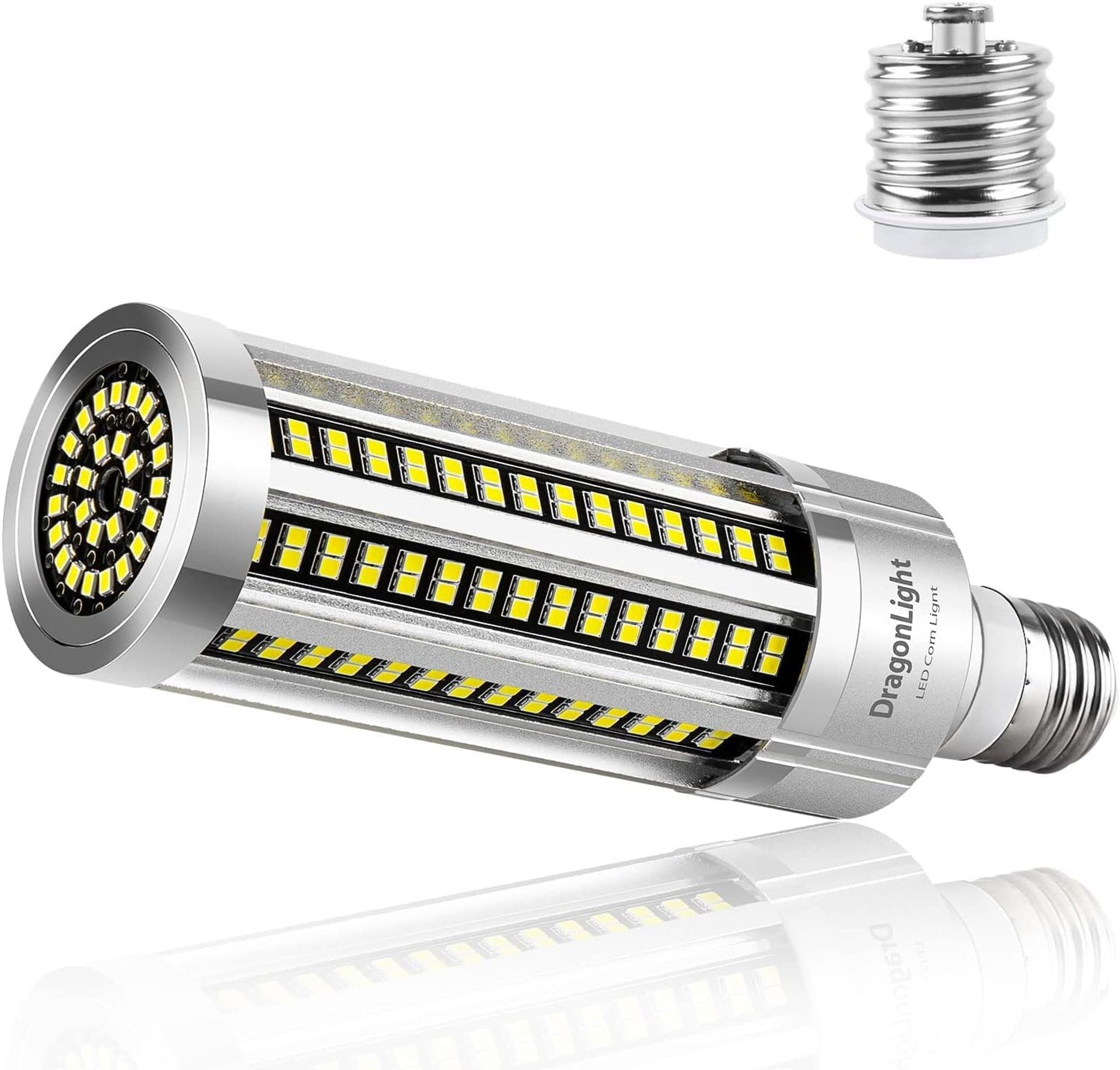 50W LED Corn Light Bulb 6000 Lumens Daylight White E27/E40 Base - 400W Equivalent Fanless Design for Commercial & Home Lighting
