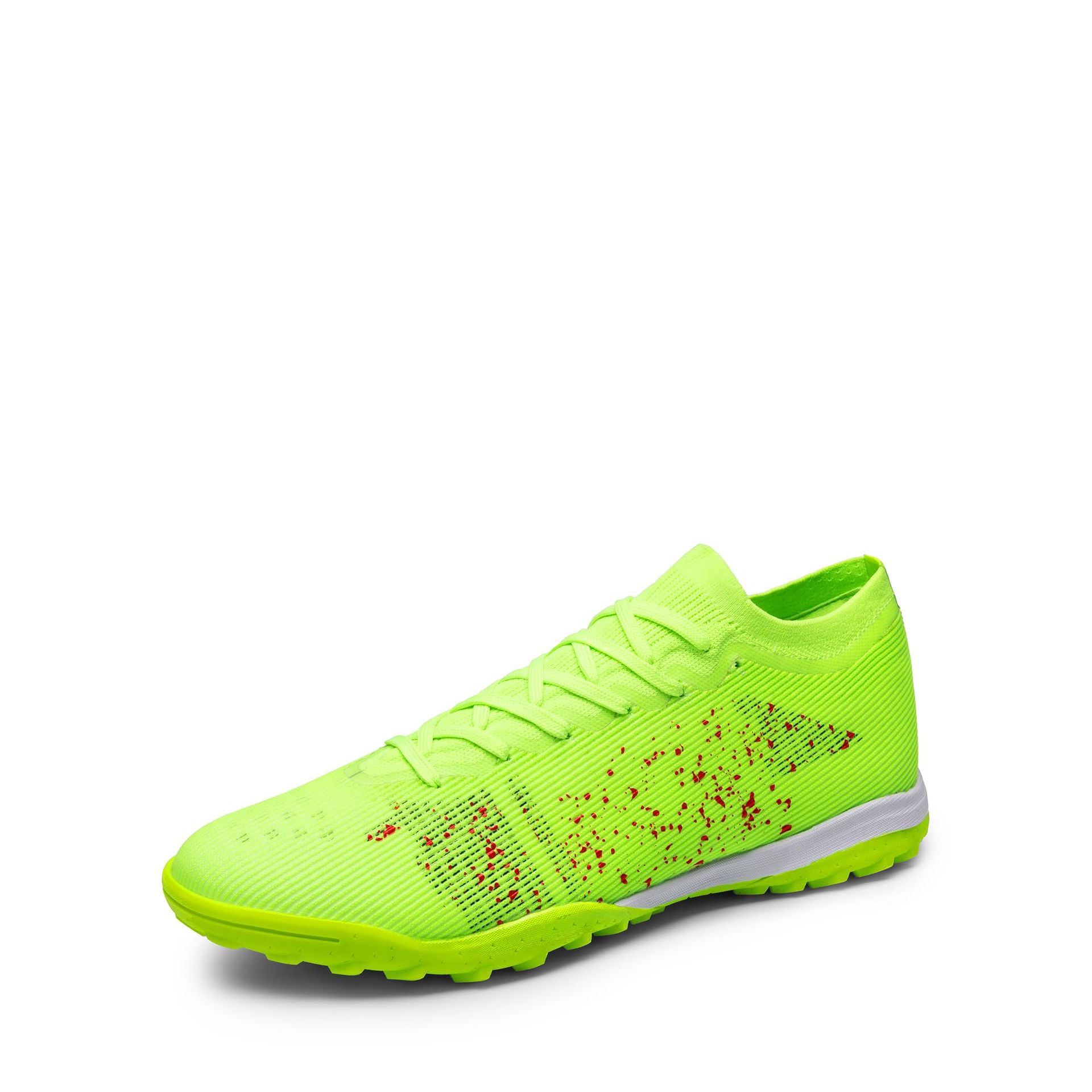 Men’s Football Boots Firm Ground Cleats Outdoor Soccer Shoes Trainers - Size 11 Green