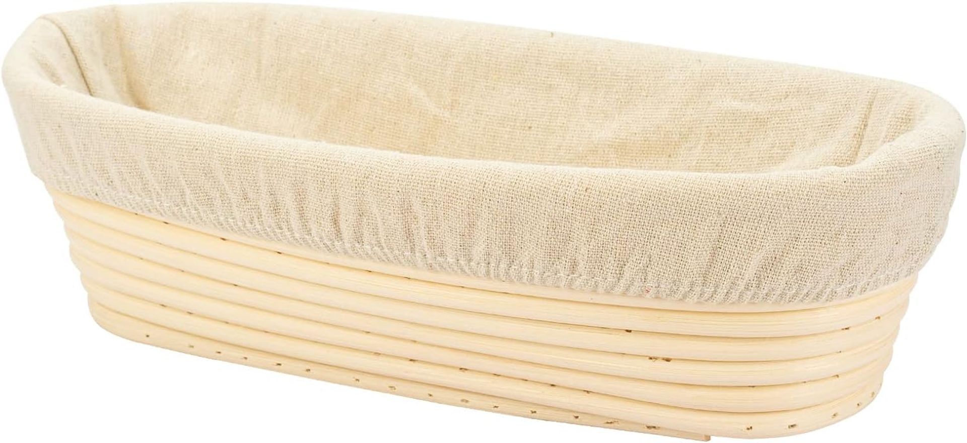25cm Oval Banneton Brotform Bread Proofing Basket & Liner for Artisan Bakers