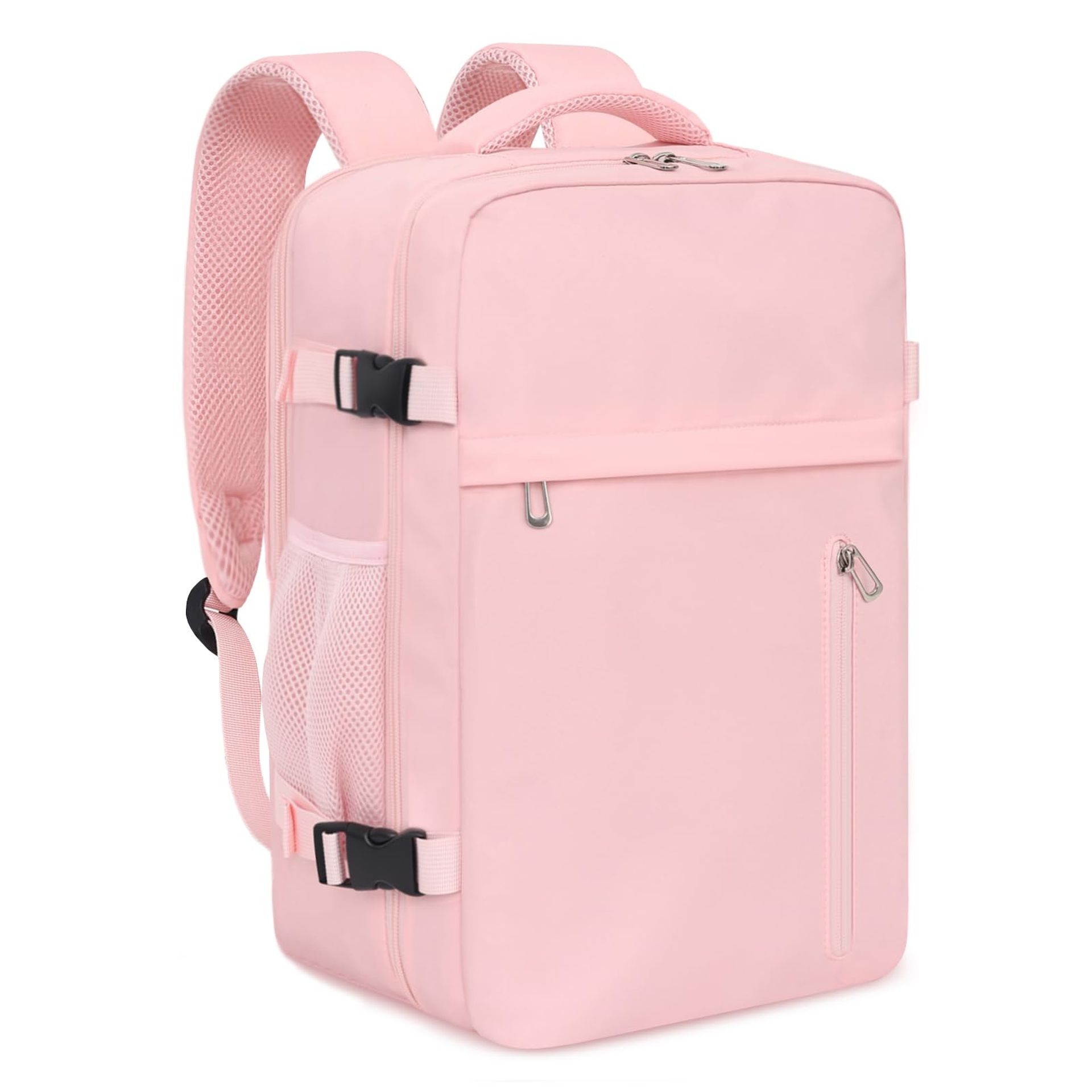 Cabin Bag Backpack 40x20x25 Ryanair Underseat Carry-On with USB Port and Organiser Pockets - Pink 20L