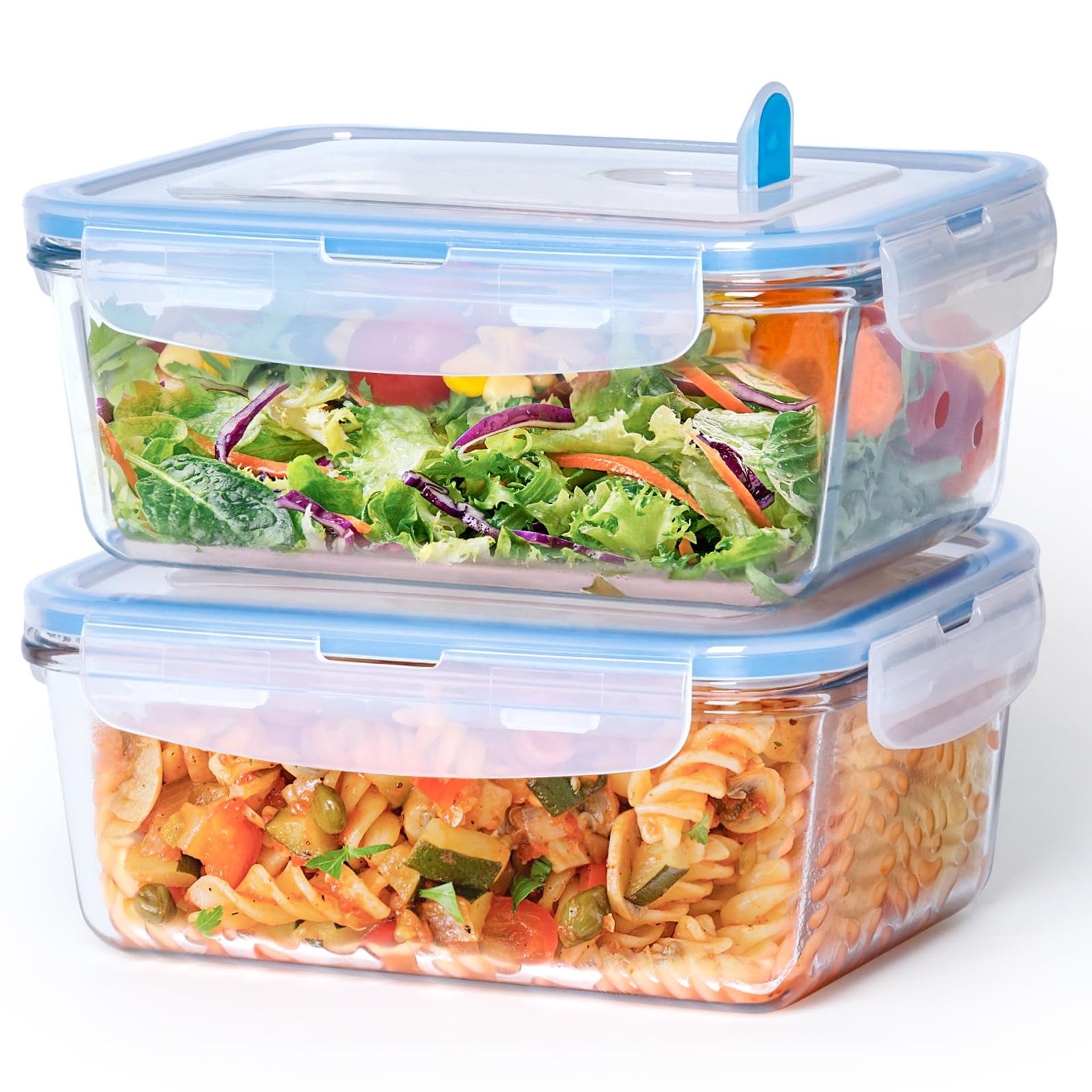 1L Airtight Glass Food Storage Containers with Lids - BPA Free, Freezer & Oven Safe, Ideal for Meal Prep