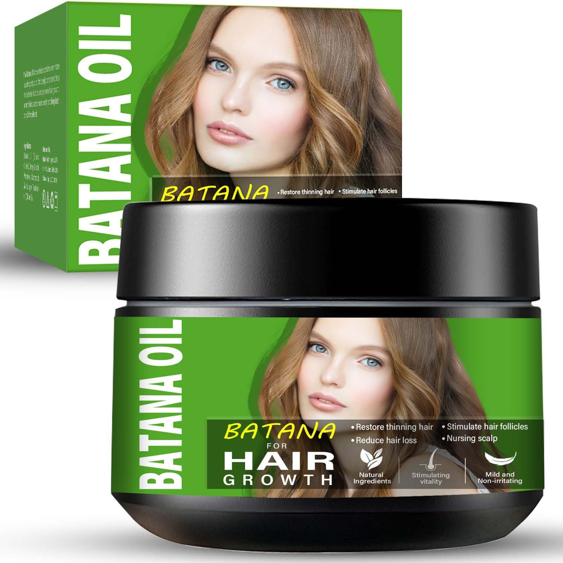 Batana Oil for Hair Growth - Repair Damaged Hair & Prevent Hair Loss for Thicker, Stronger Hair - Use as Hair Mask & Scalp Oil