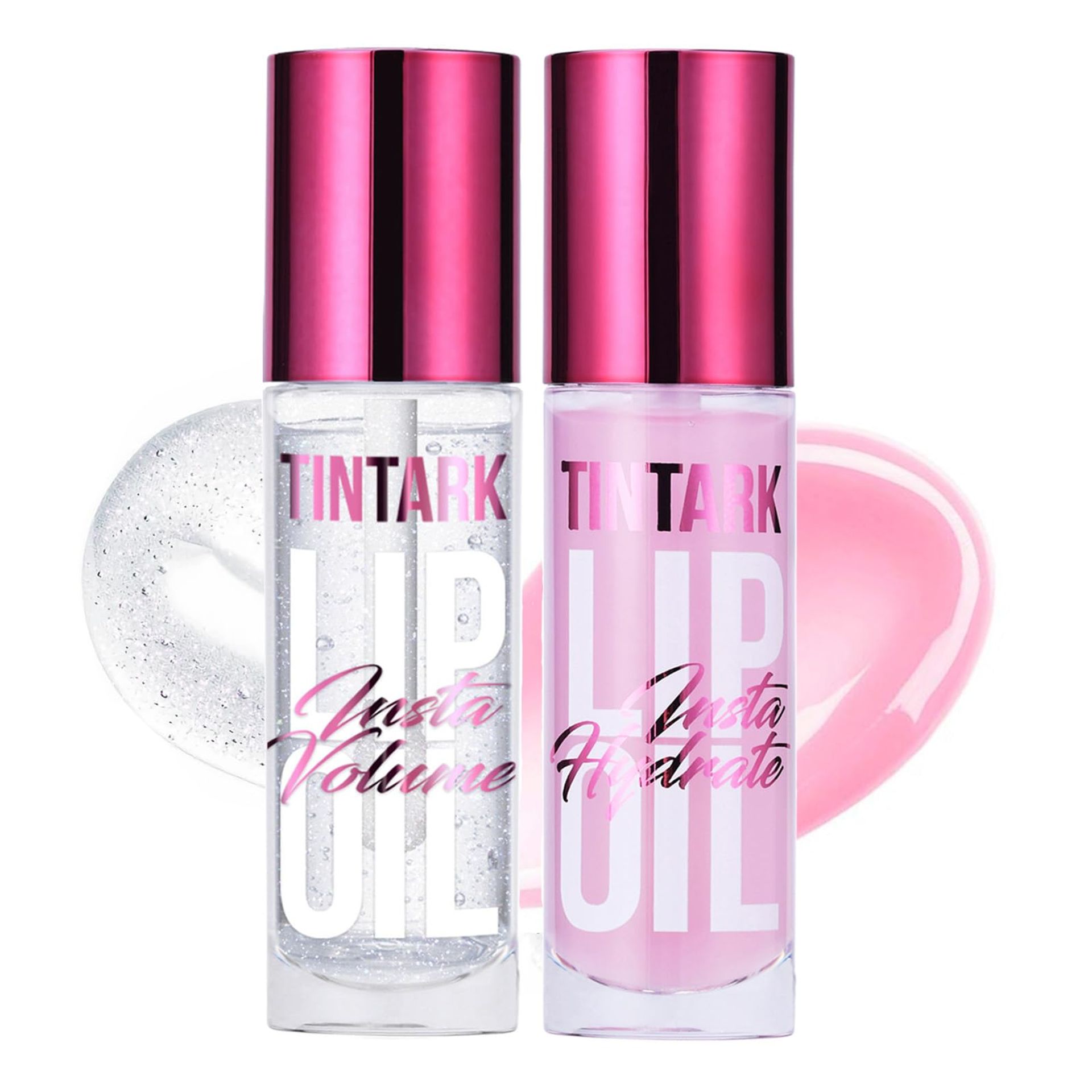 Lip Plumper Gloss, Clear Lip Stain Lighten Fine Lines, Quick-Dry Longwear, Liquid Lipstick Hydrating Self Care Gifts for Women