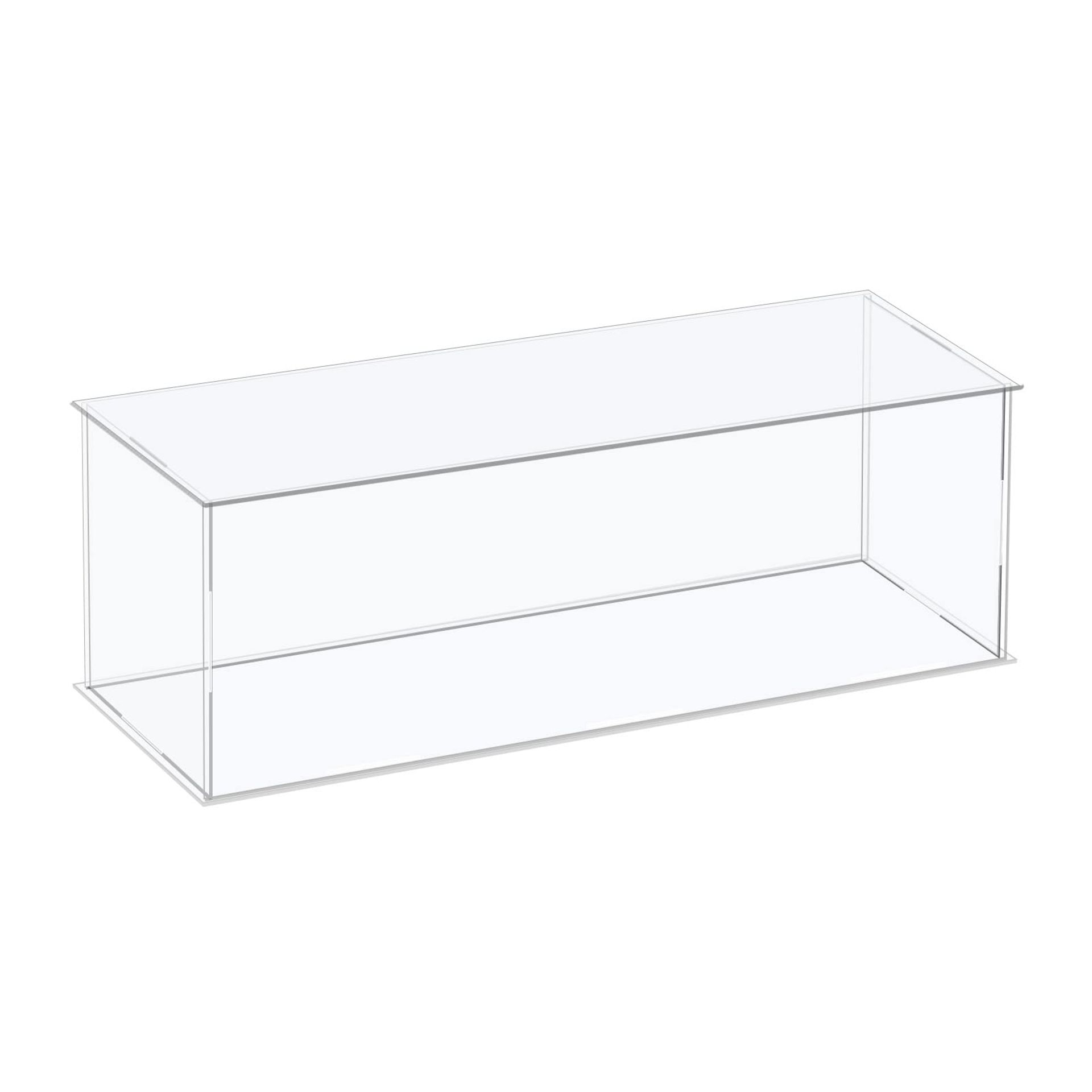 Clear Acrylic Display Case 31x11x11cm for Collectibles - Easy Assembly, Durable, Transparent