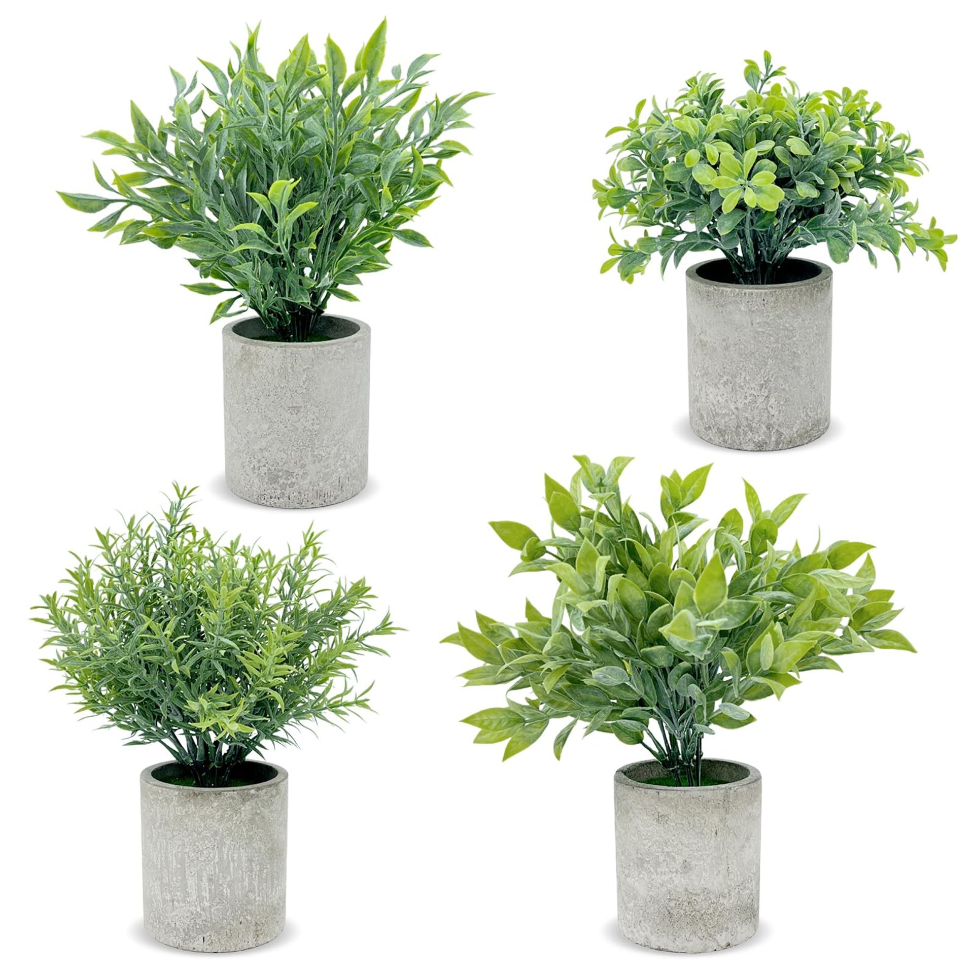 4 Piece Artificial Palm Trees - Perfect for Indoor & Outdoor Décor, Jungle Party & Garden Decoration